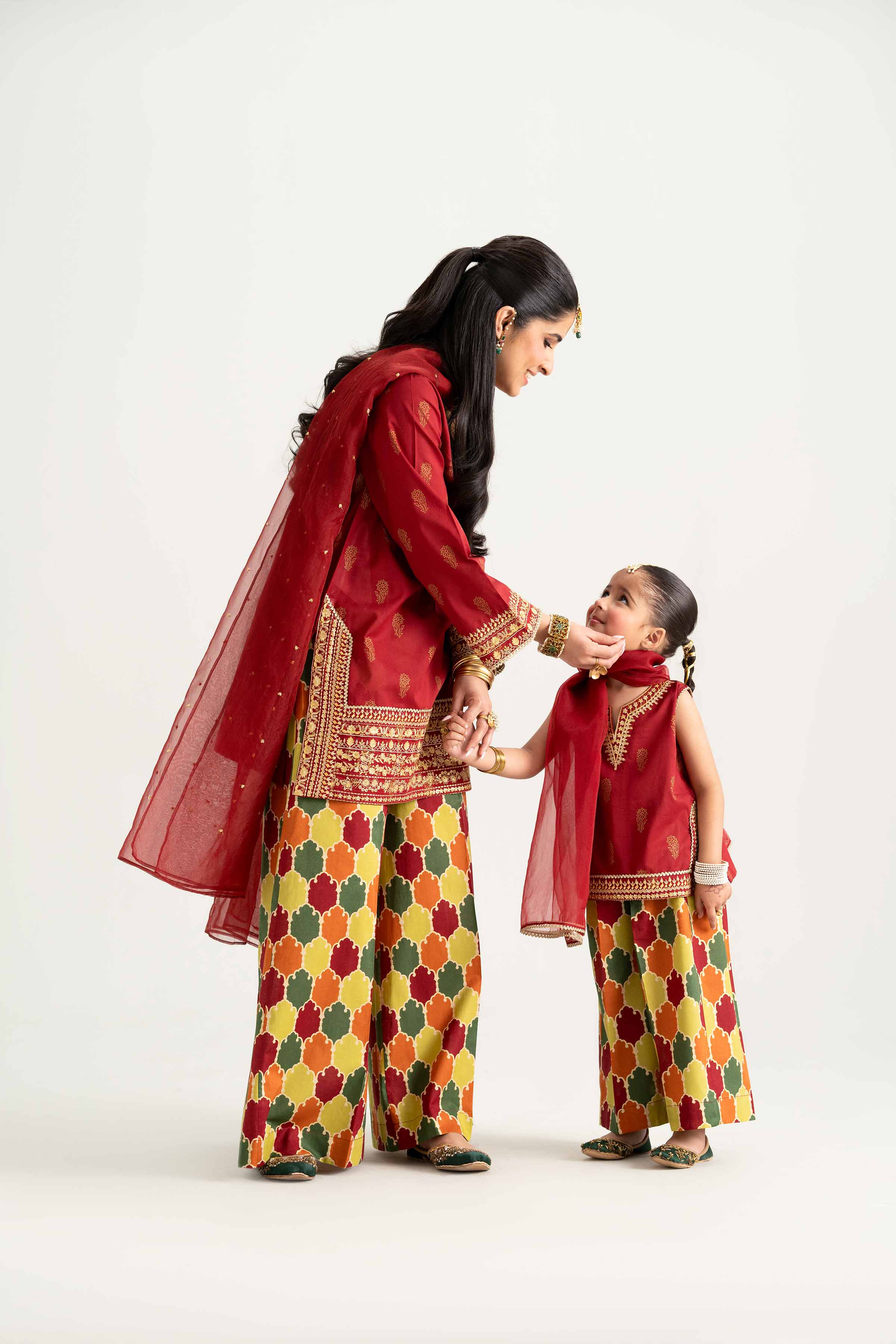 3 Piece - Printed Embroidered Suit - PMD25-13 D