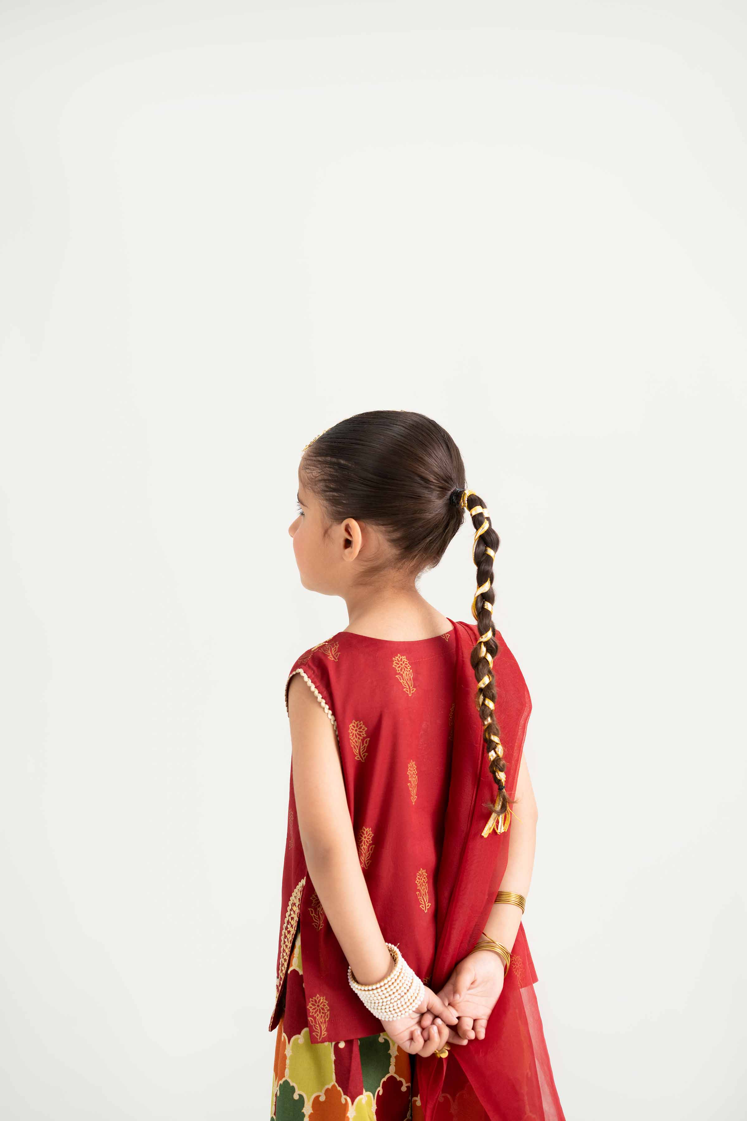 3 Piece - Printed Embroidered Suit - PMD25-13 D