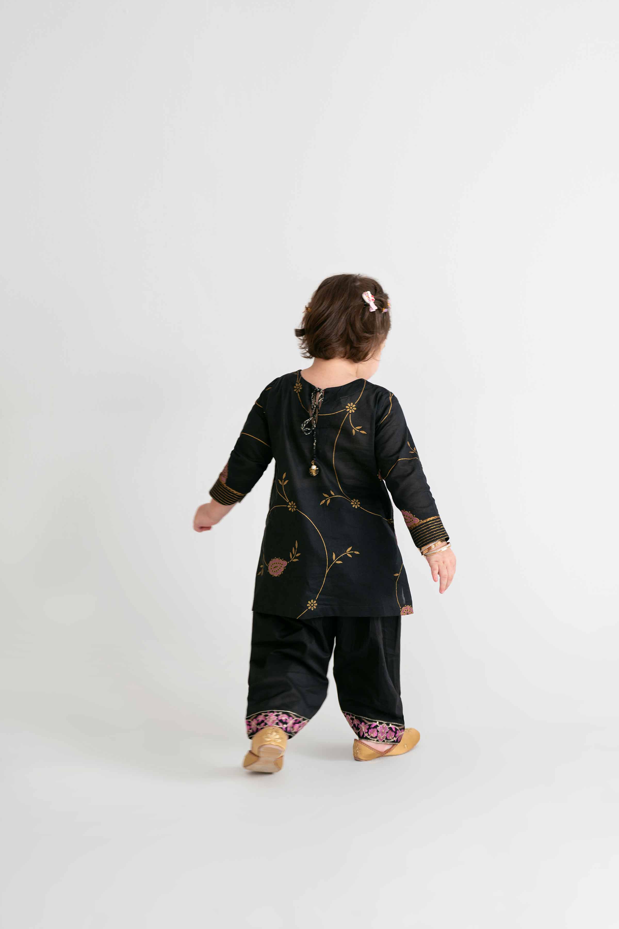 2 Piece - Printed Embroidered Suit - PMD26-03 D