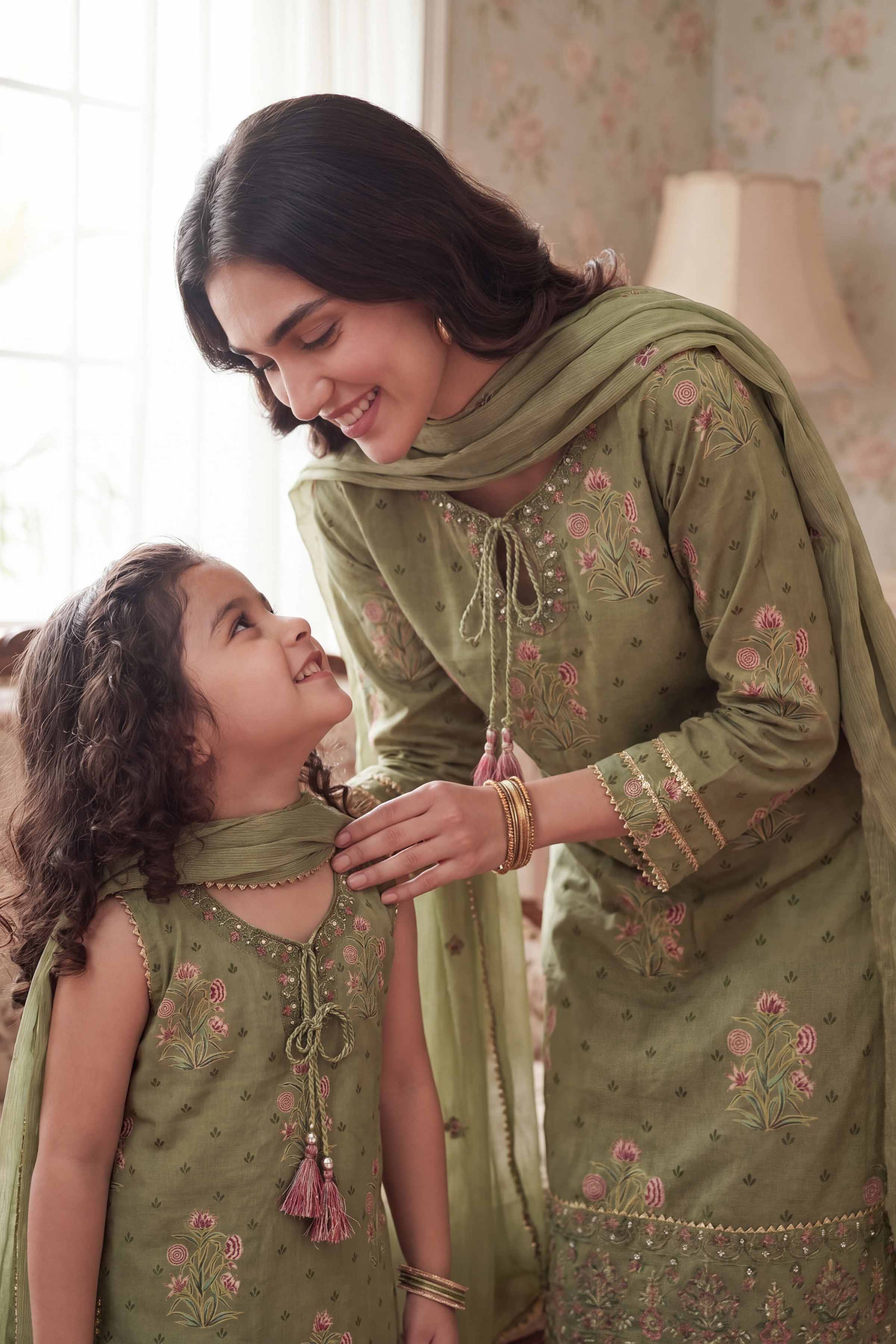 3 Piece - Printed Embroidered Suit - PMD26-46 M