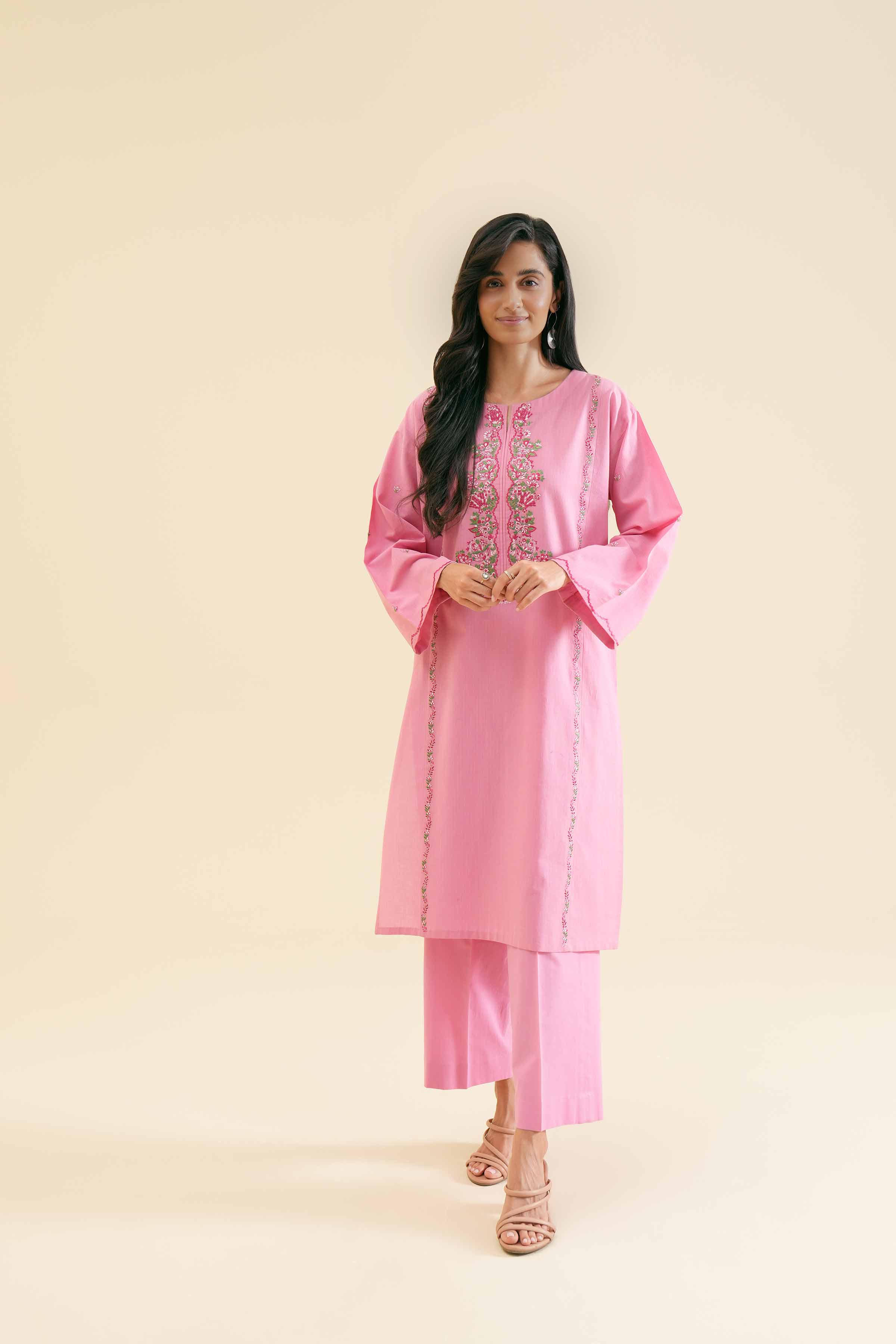 2 Piece - Embroidered Suit - PS24-107