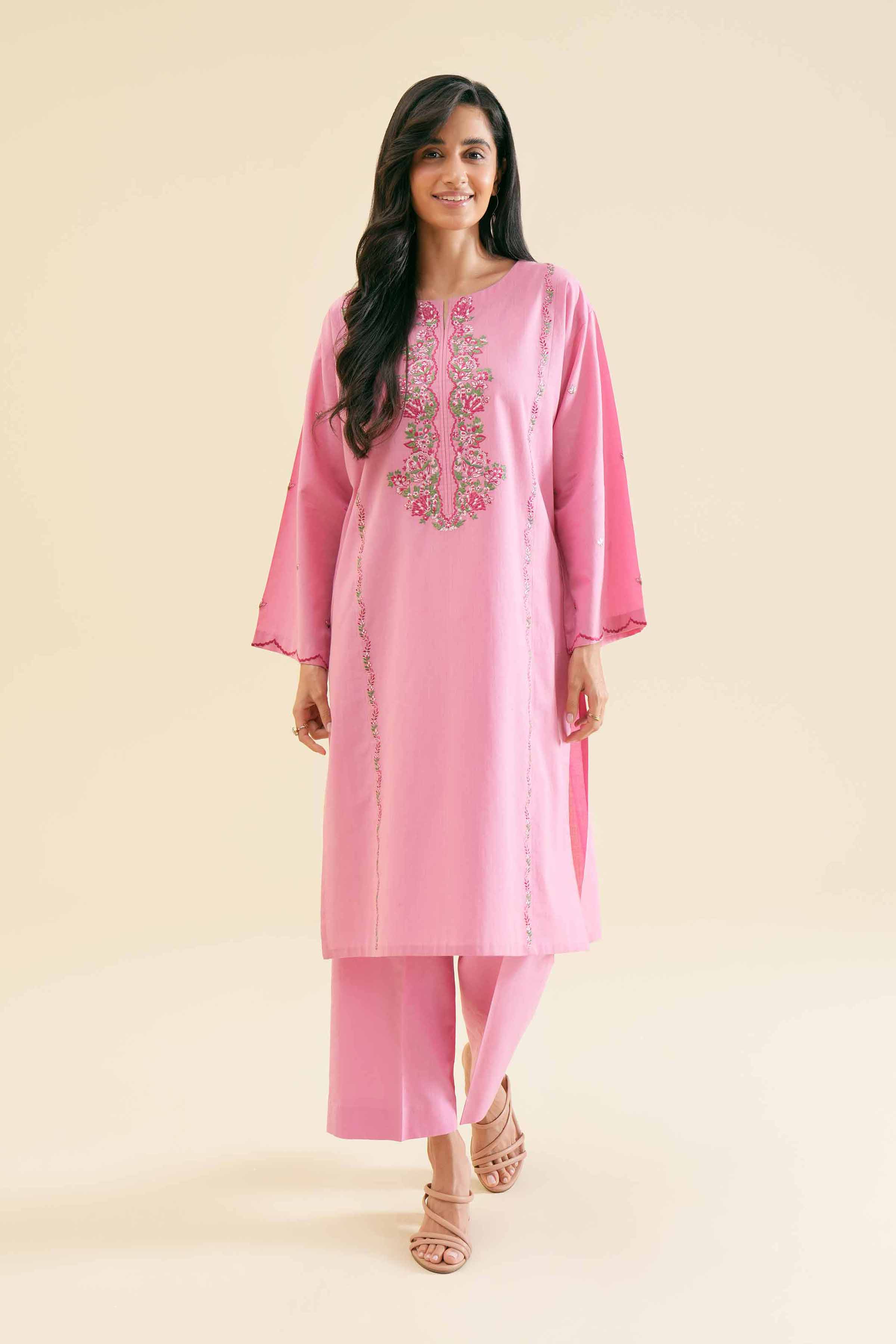 2 Piece - Embroidered Suit - PS24-107