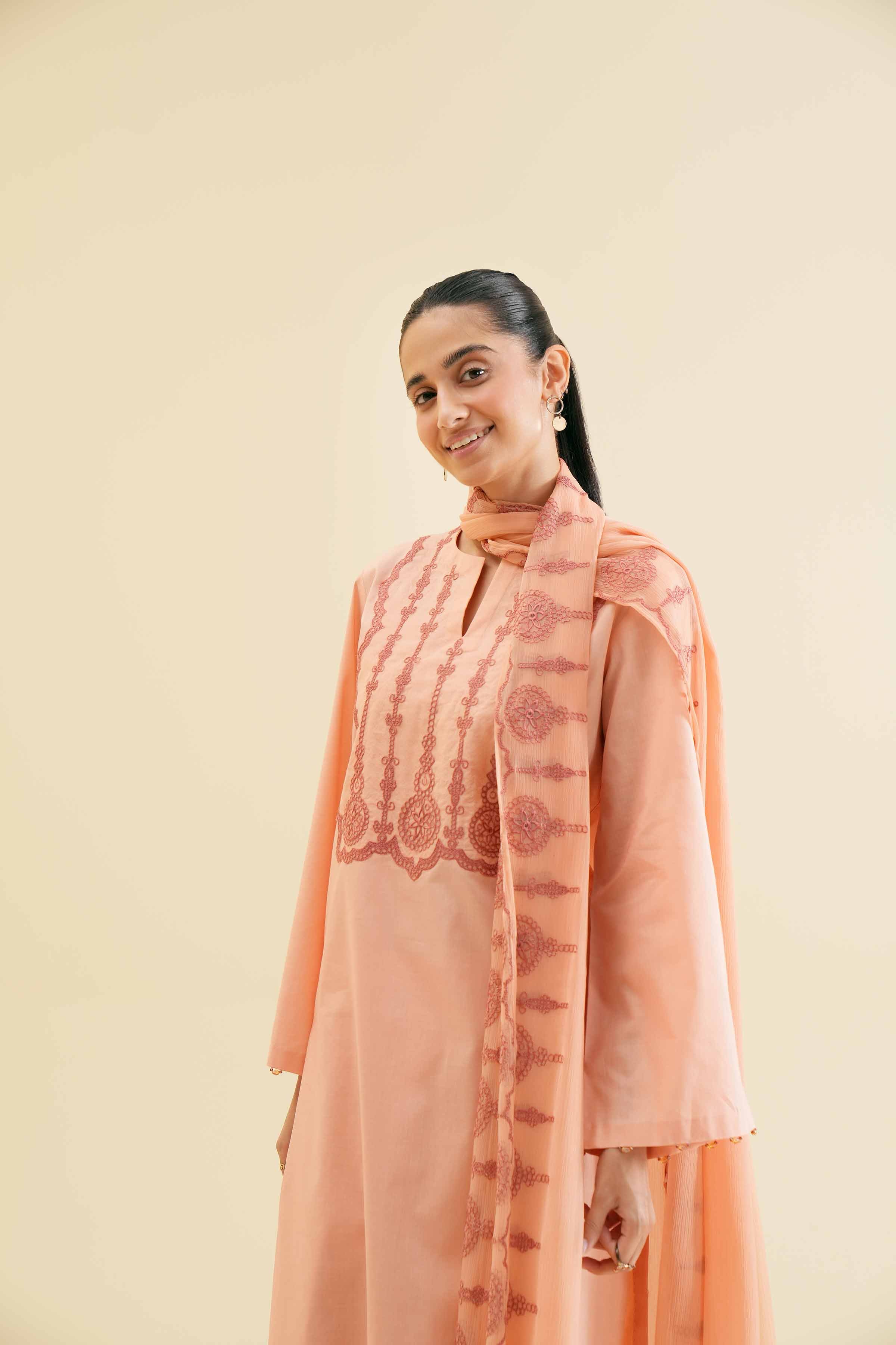 3 Piece - Embroidered Suit - PS24-112