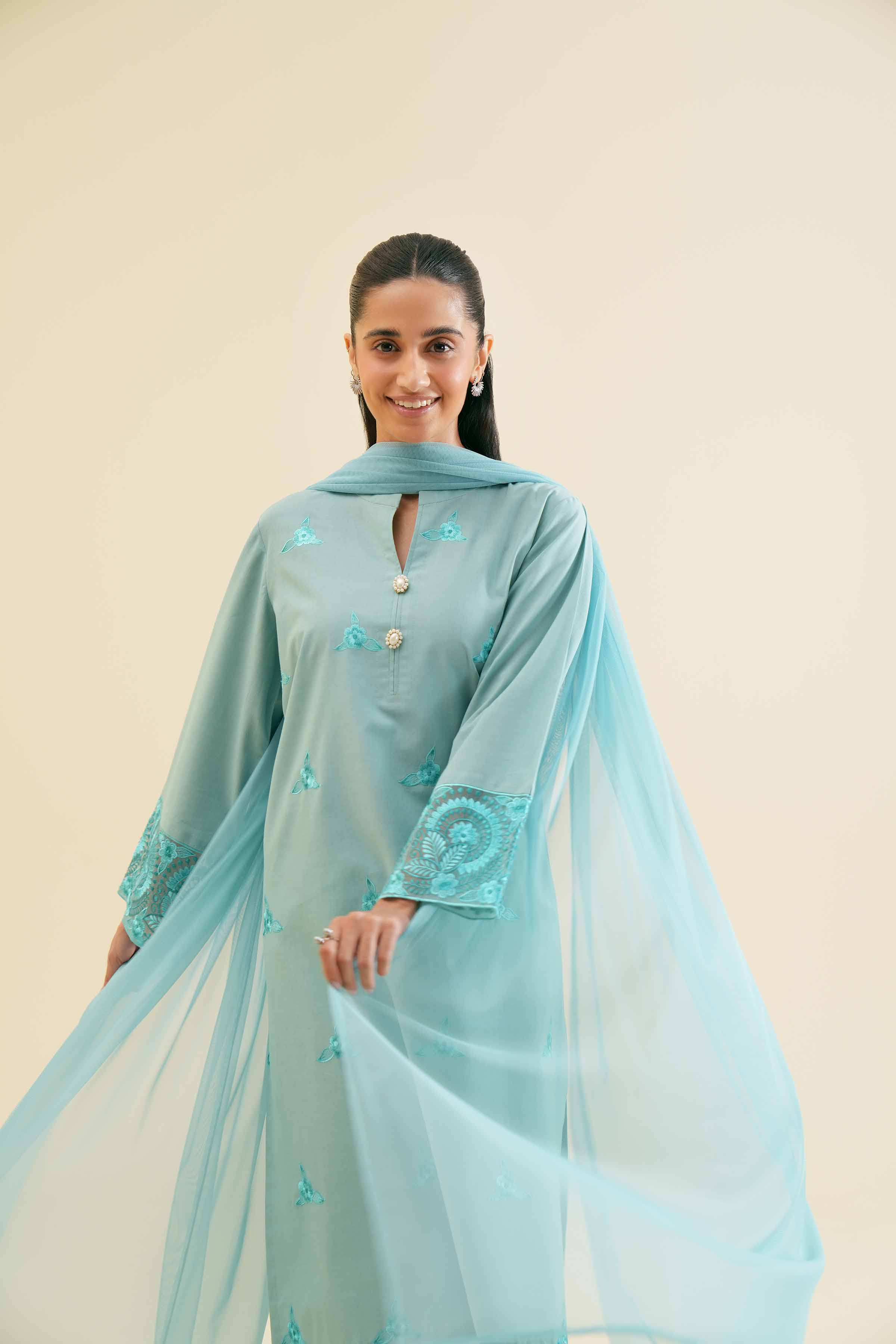 2-Piece - Embroidered Suit - PS24-113