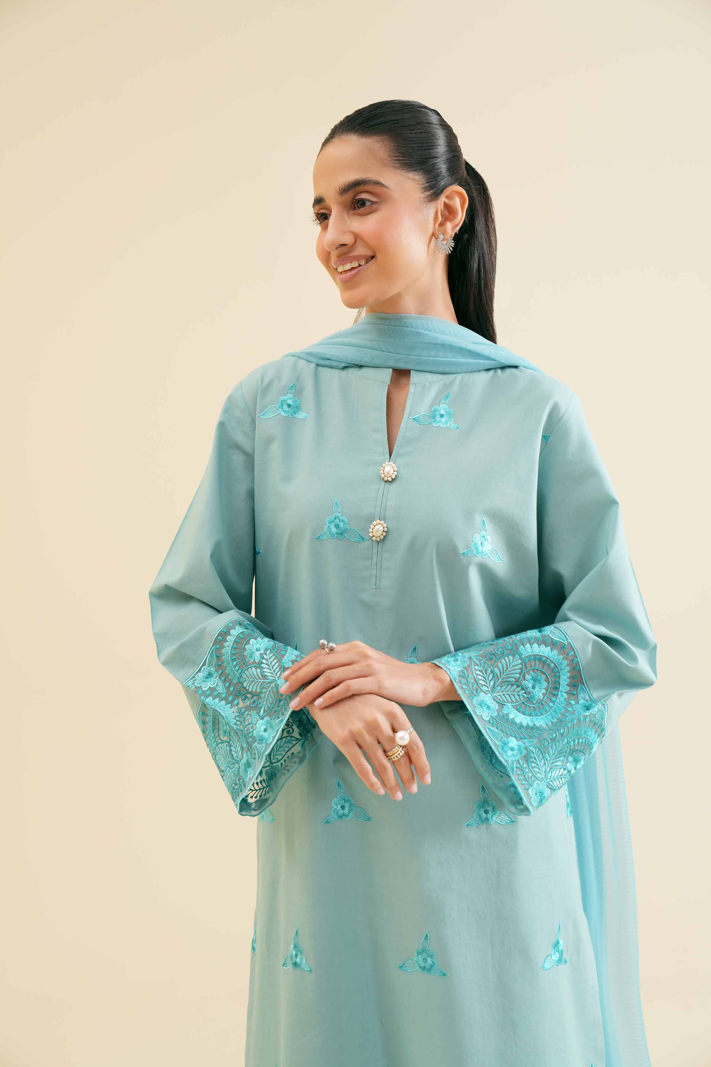 2-Piece - Embroidered Suit - PS24-113