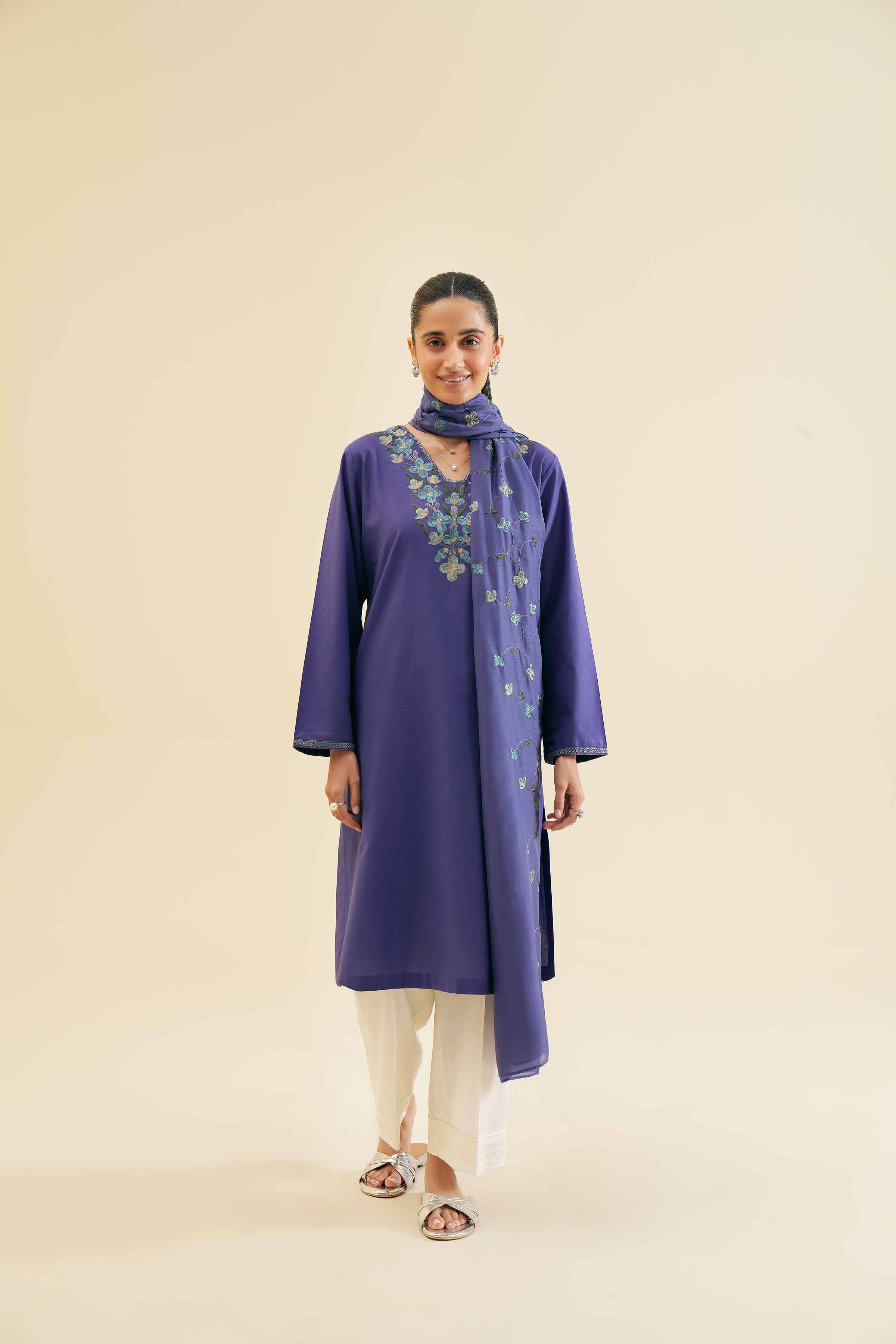 2 Piece - Embroidered Suit - PS24-117
