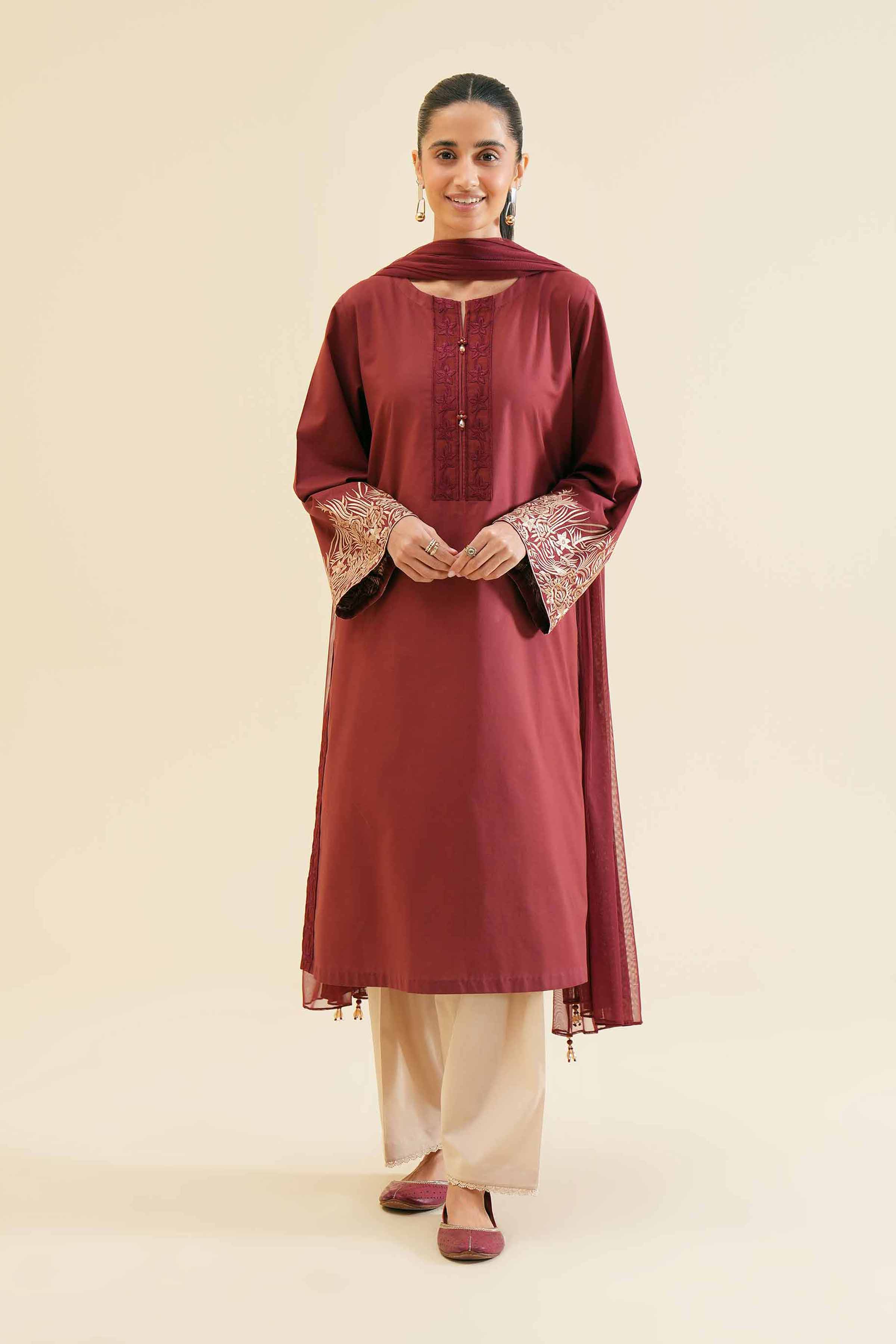 2-Piece - Embroidered Suit - PS24-118
