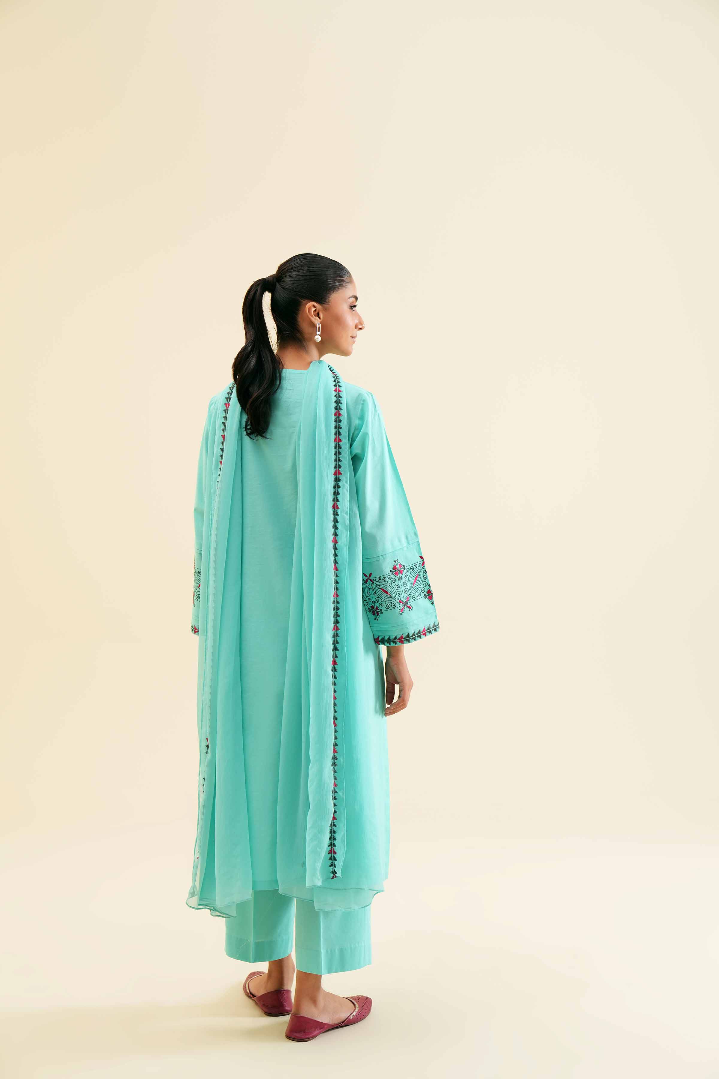 3 Piece - Embroidered Suit - PS24-119