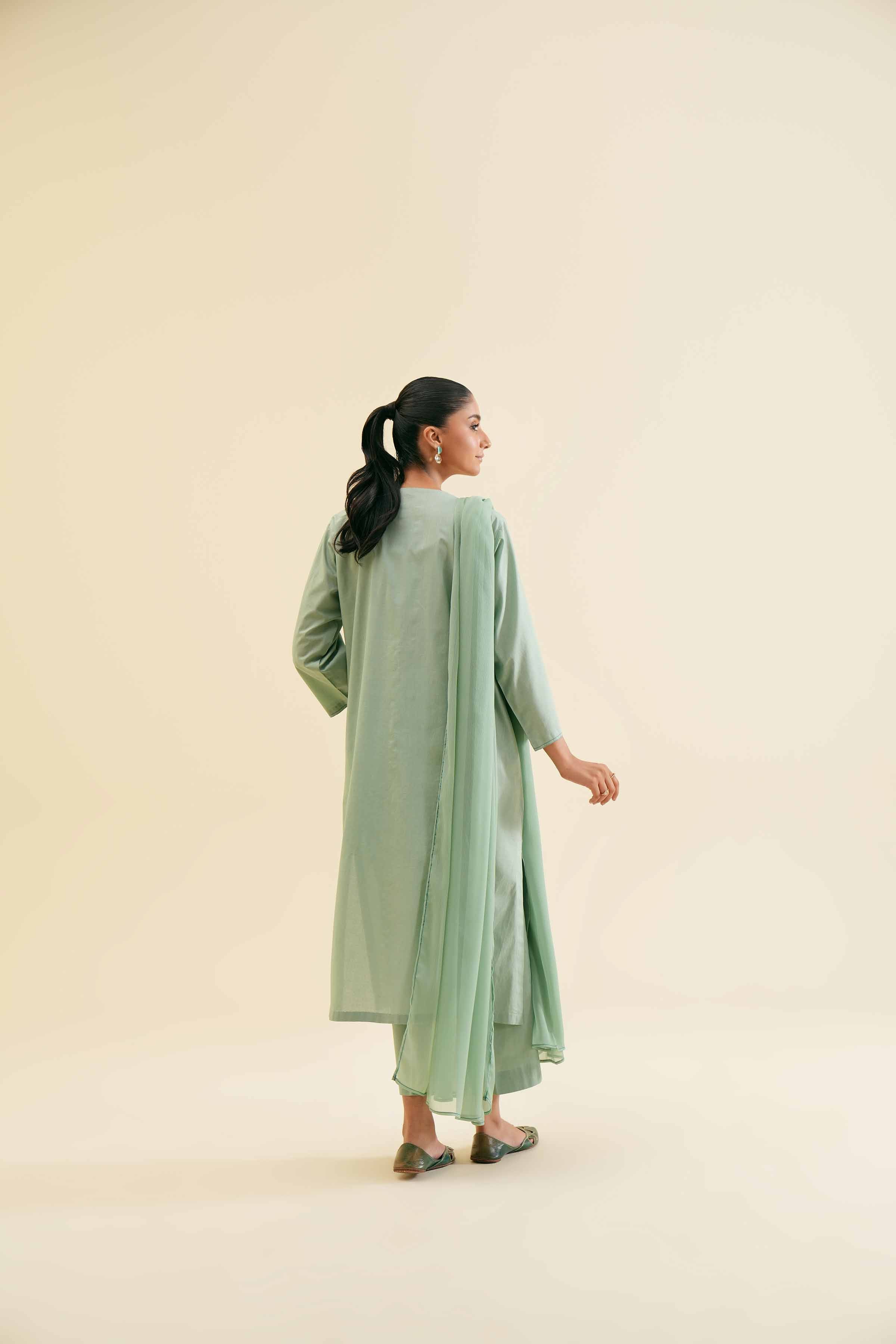 3 Piece - Embroidered Suit - PS24-121