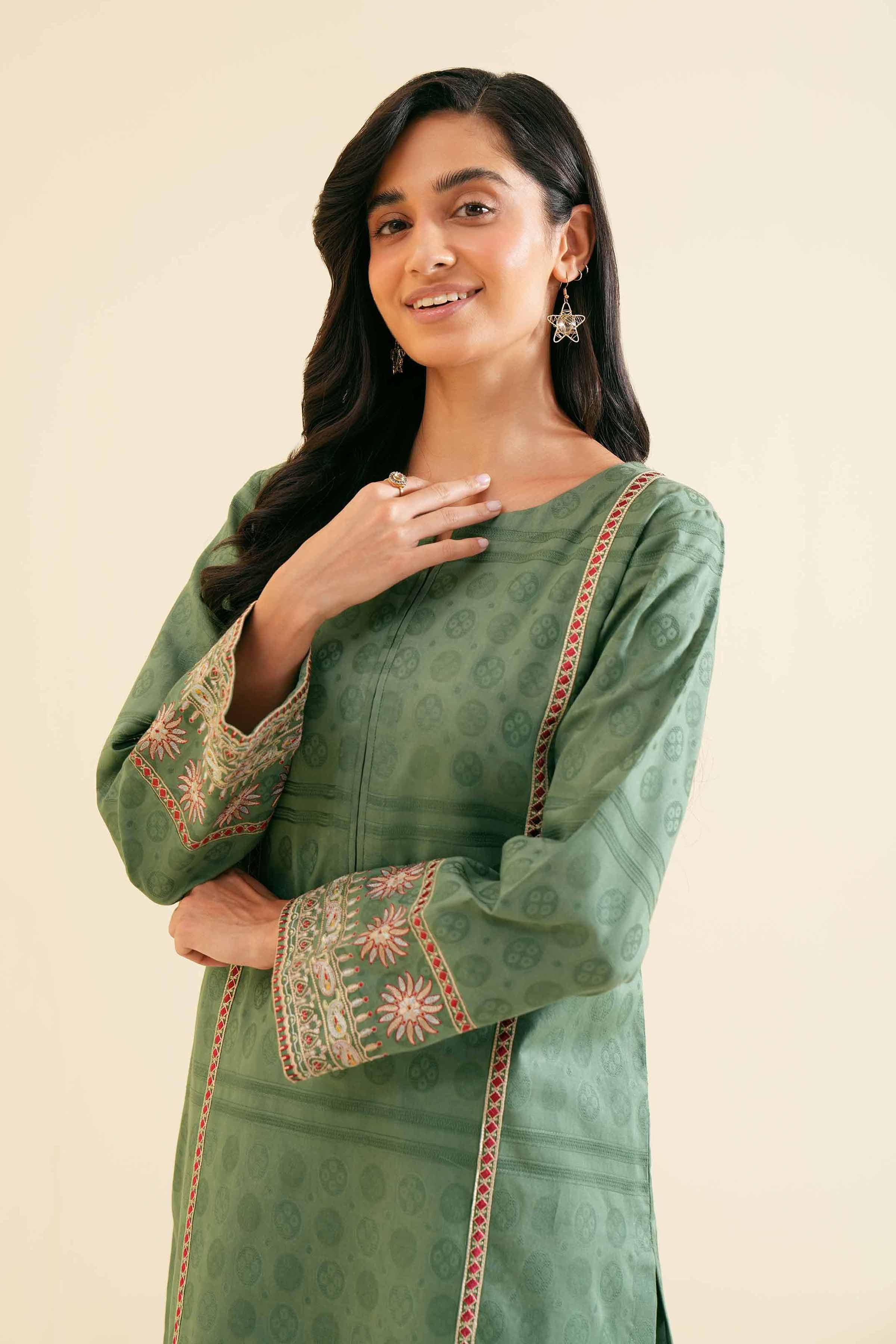 2-Piece - Embroidered Suit - PS24-128