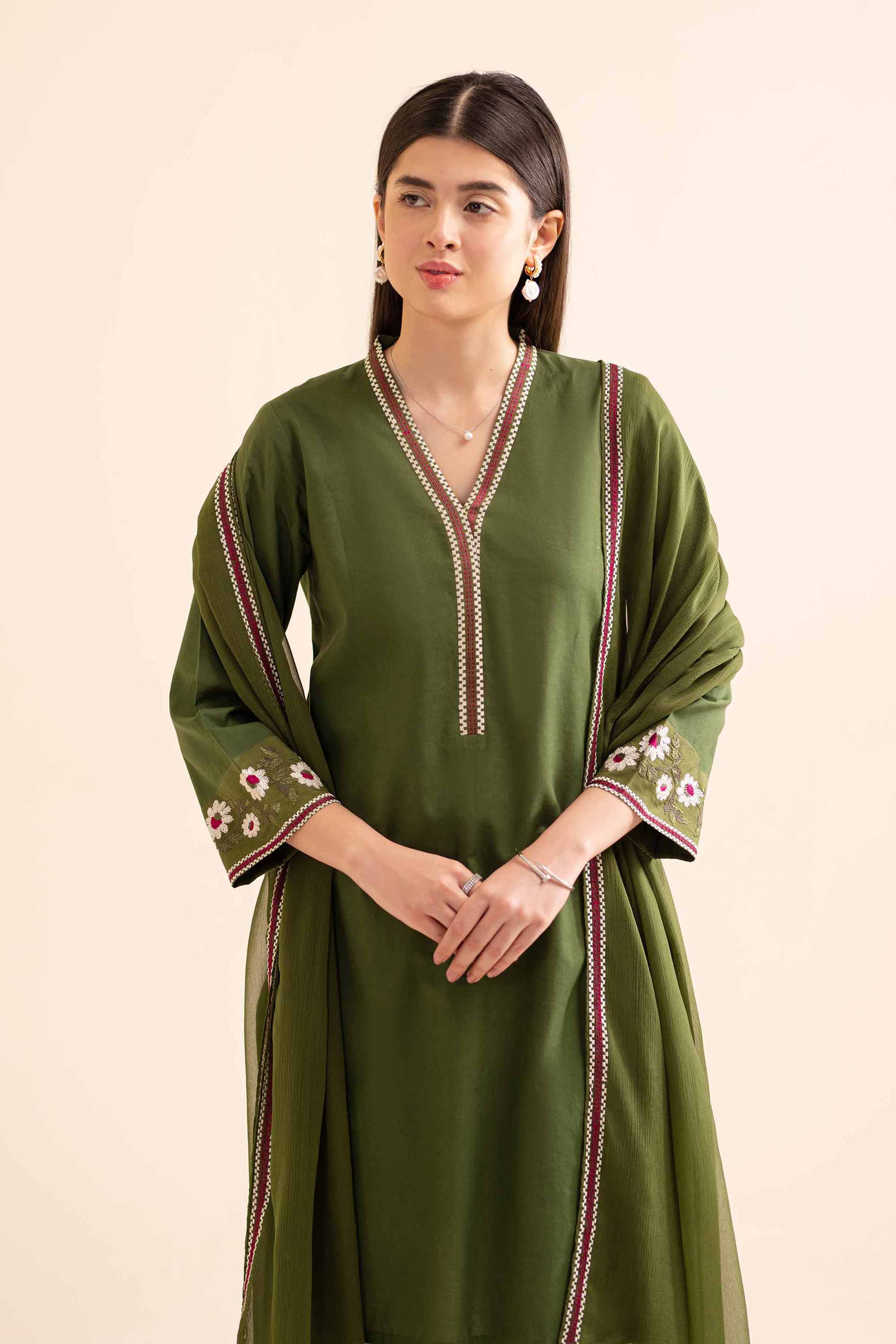 2-Piece - Embroidered Suit - PS24-129