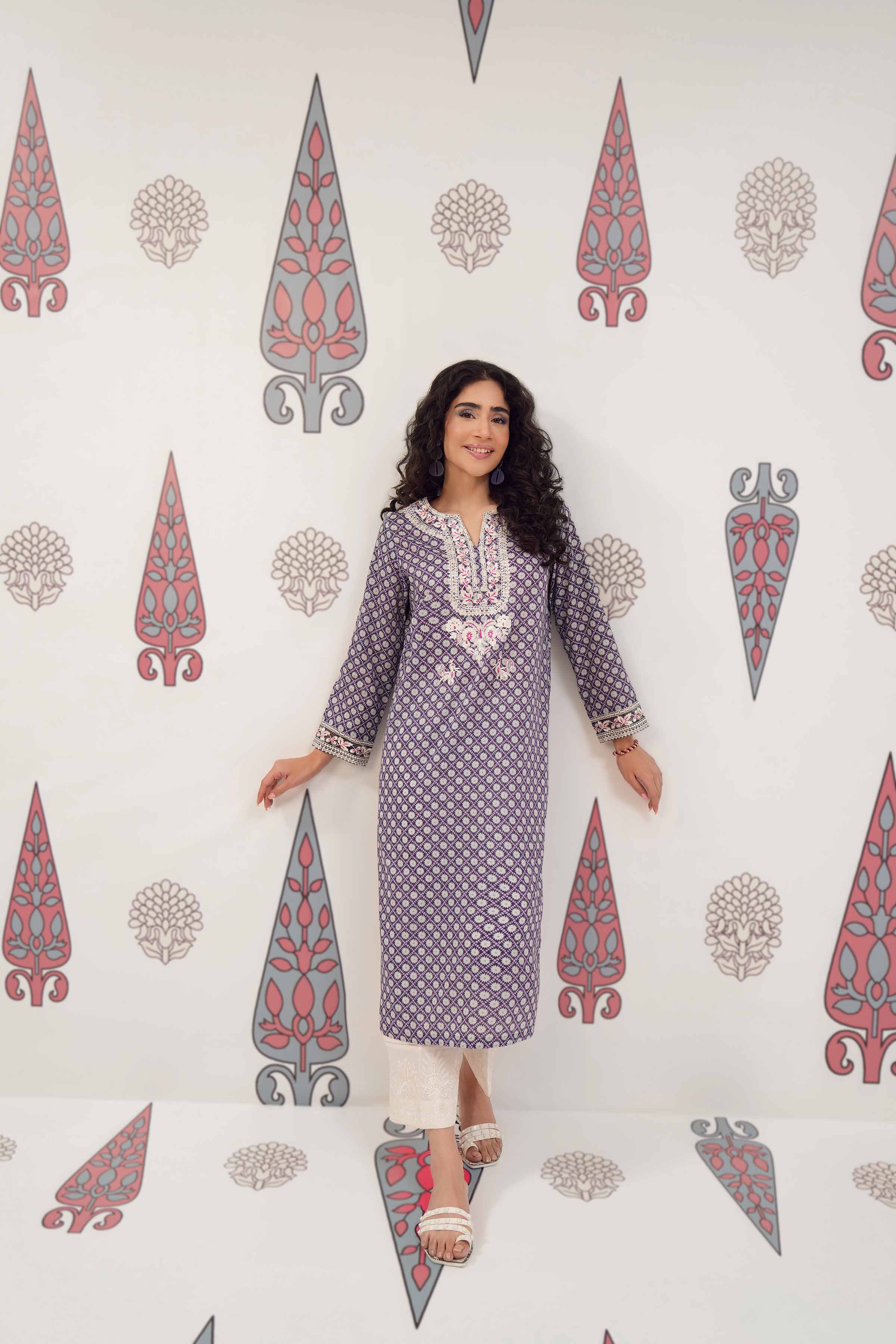 Printed Embroidered Shirt - PS24-143