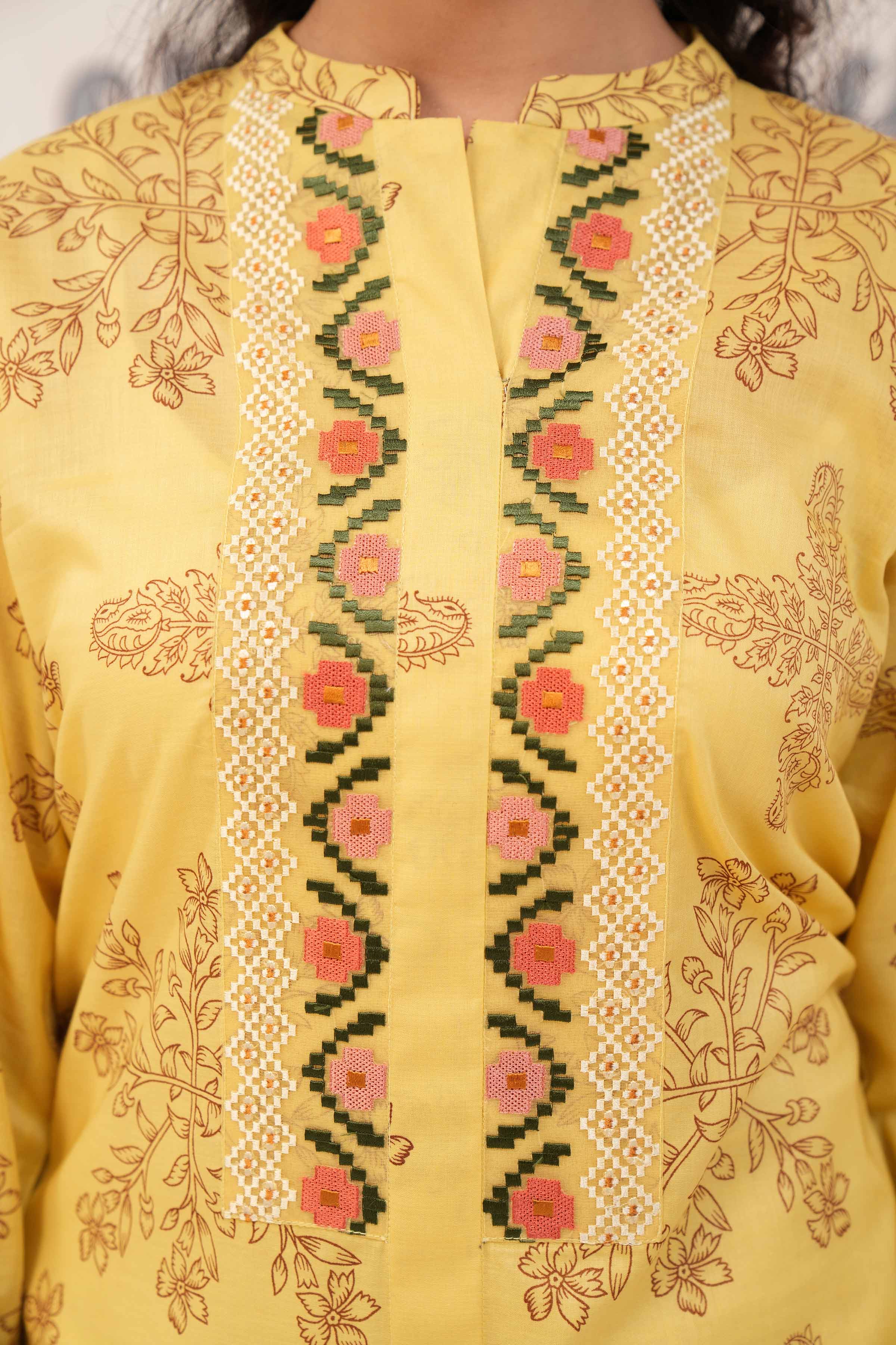 Printed Embroidered Shirt - PS24-148