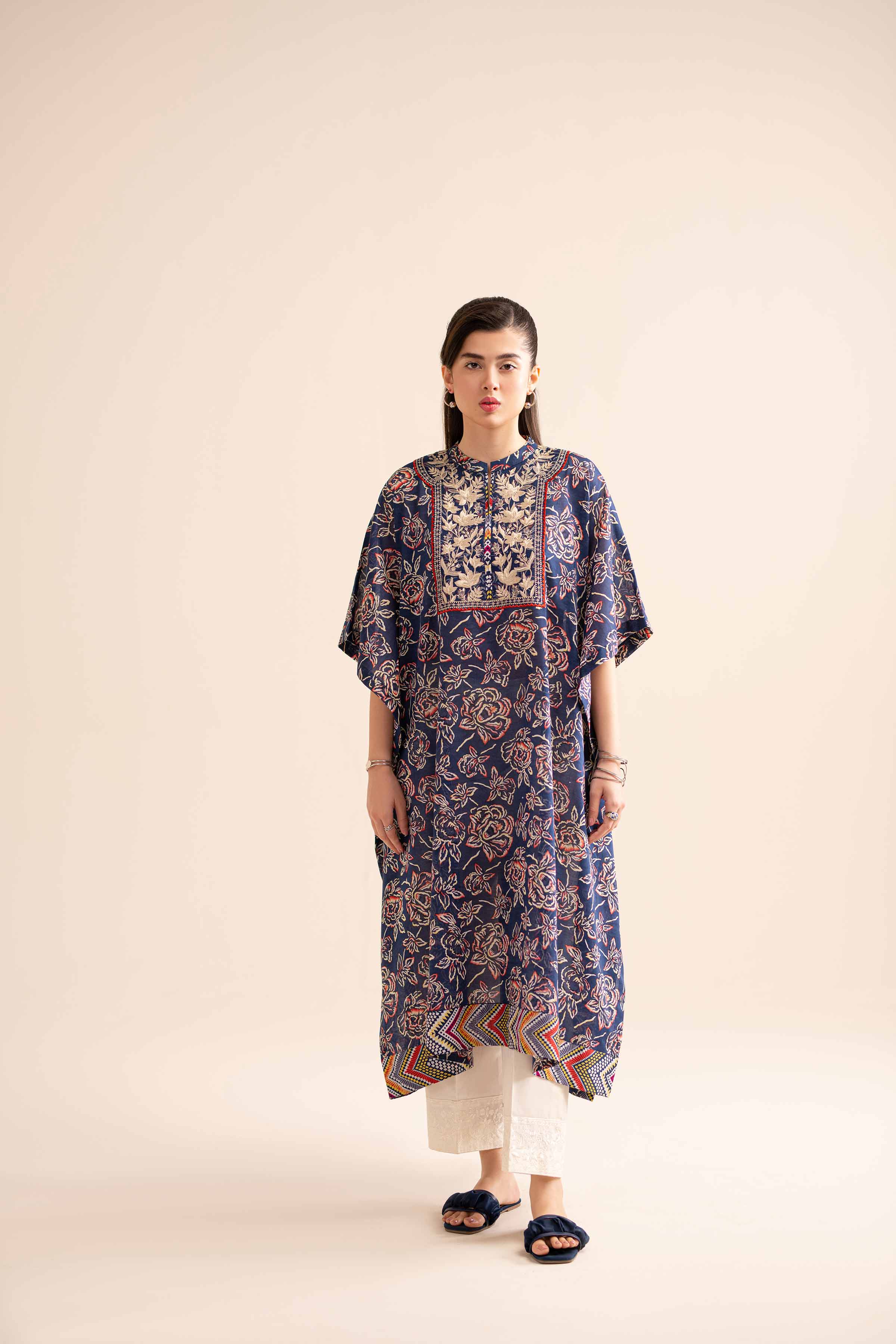 Printed Embroidered Kaftaan - PS24-245