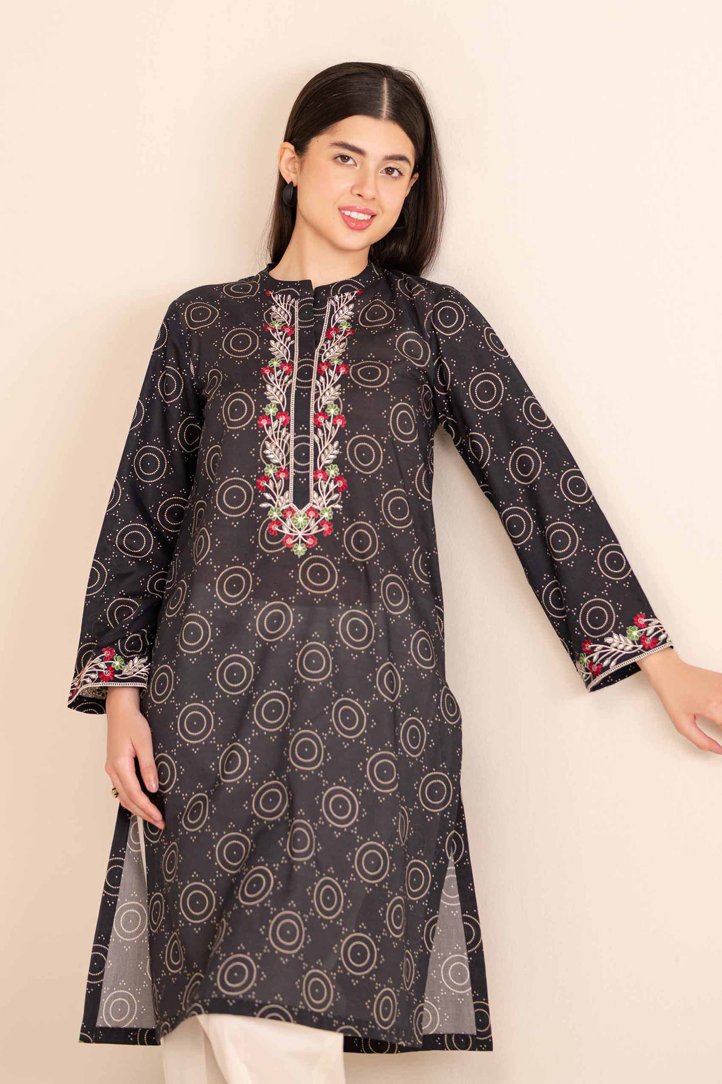 Printed Embroidered Shirt - PS24-318