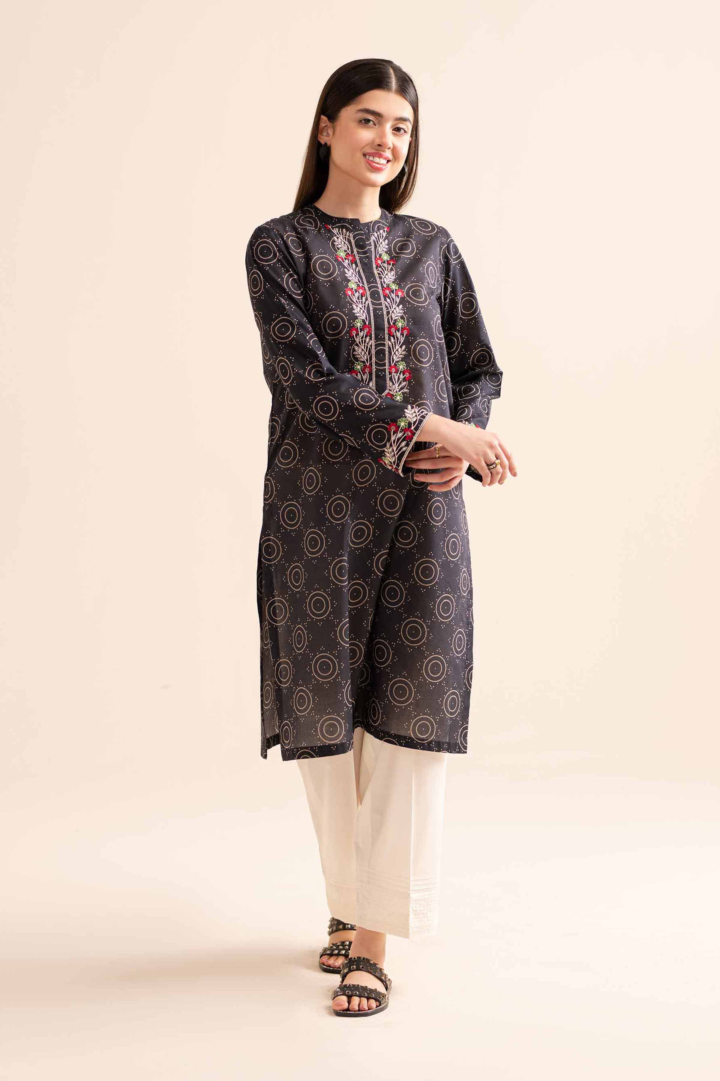 Printed Embroidered Shirt - PS24-318