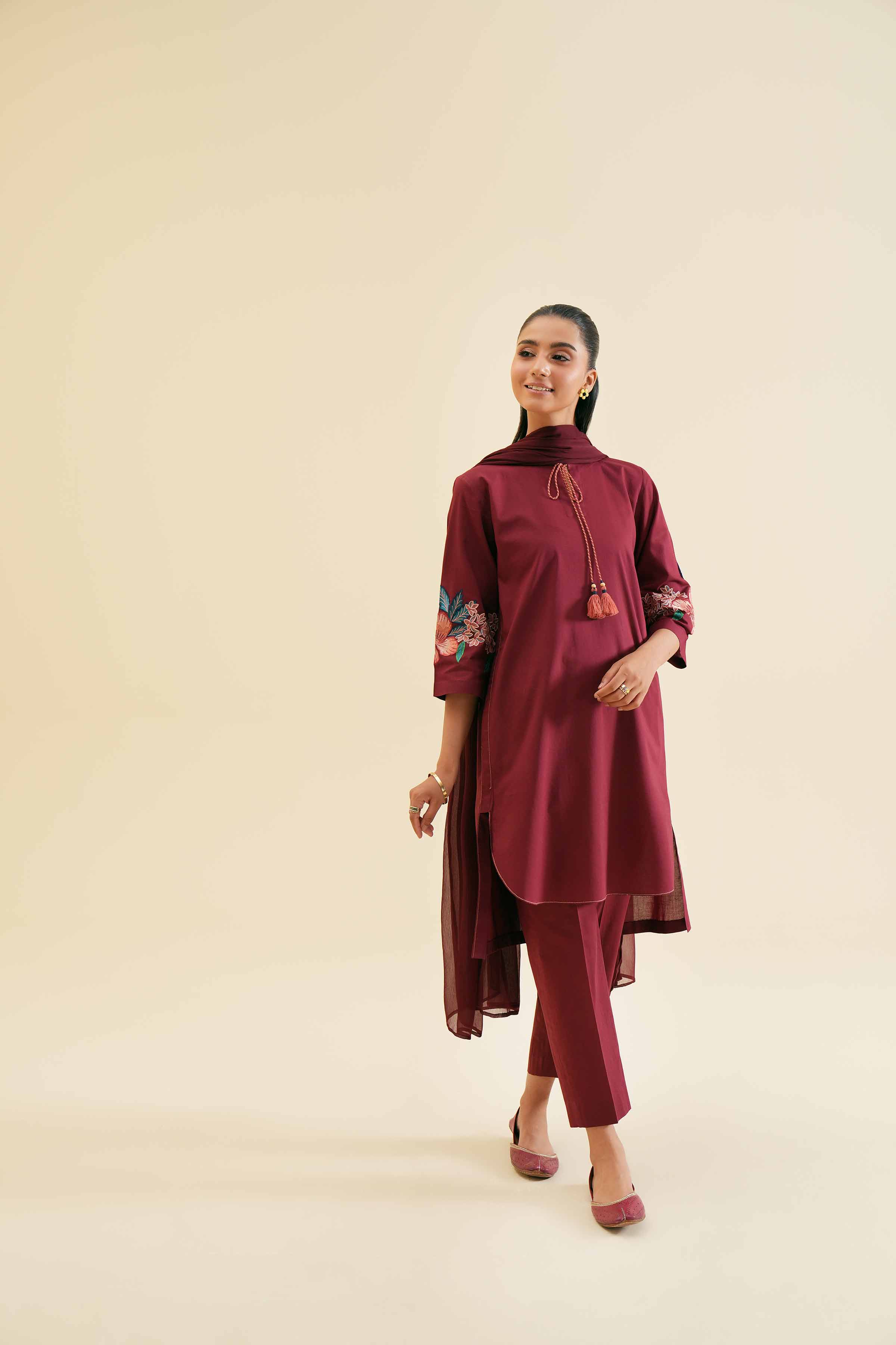 3 Piece - Embroidered Suit - PS24-321