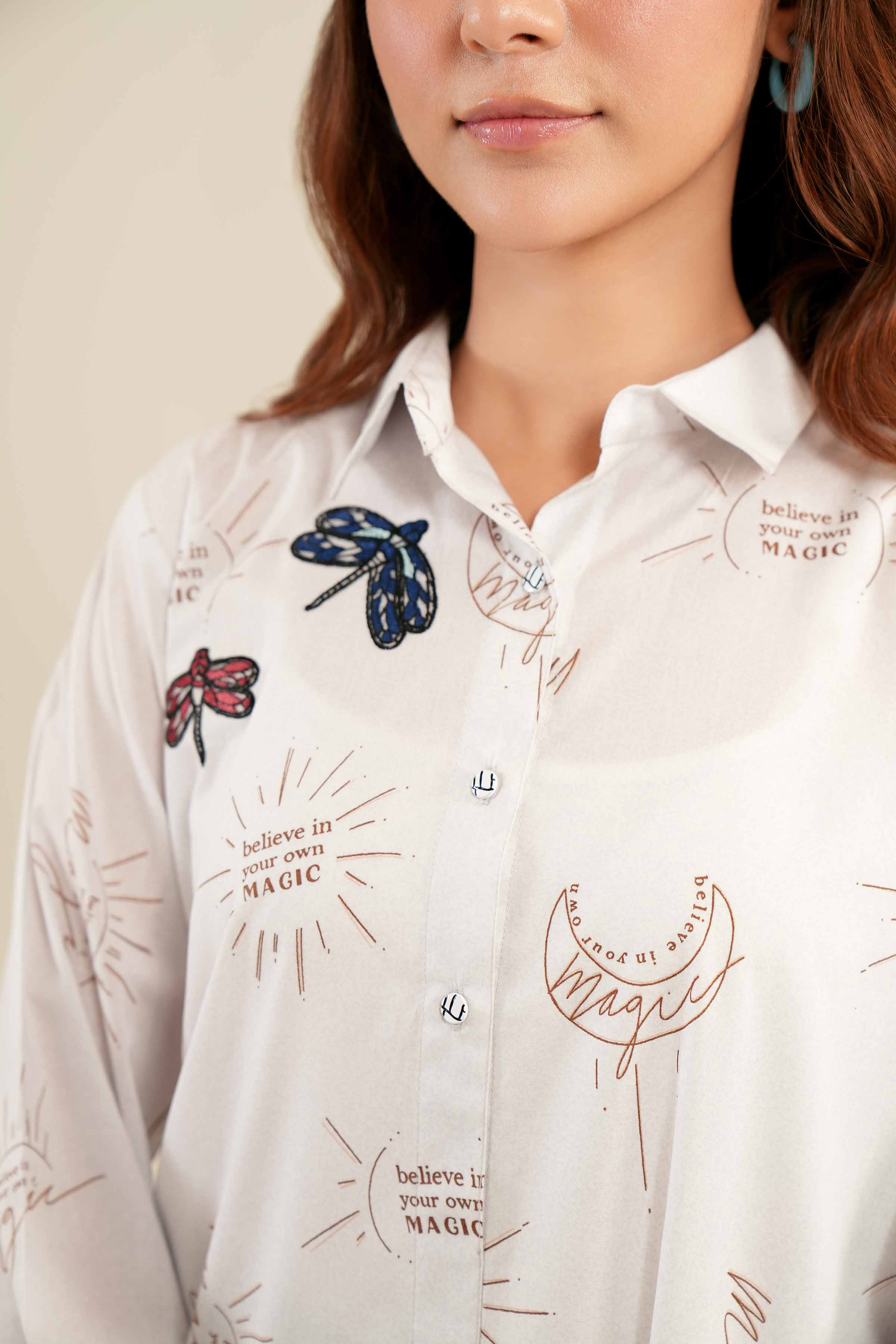 Printed Embroidered Tunic - PS24-334