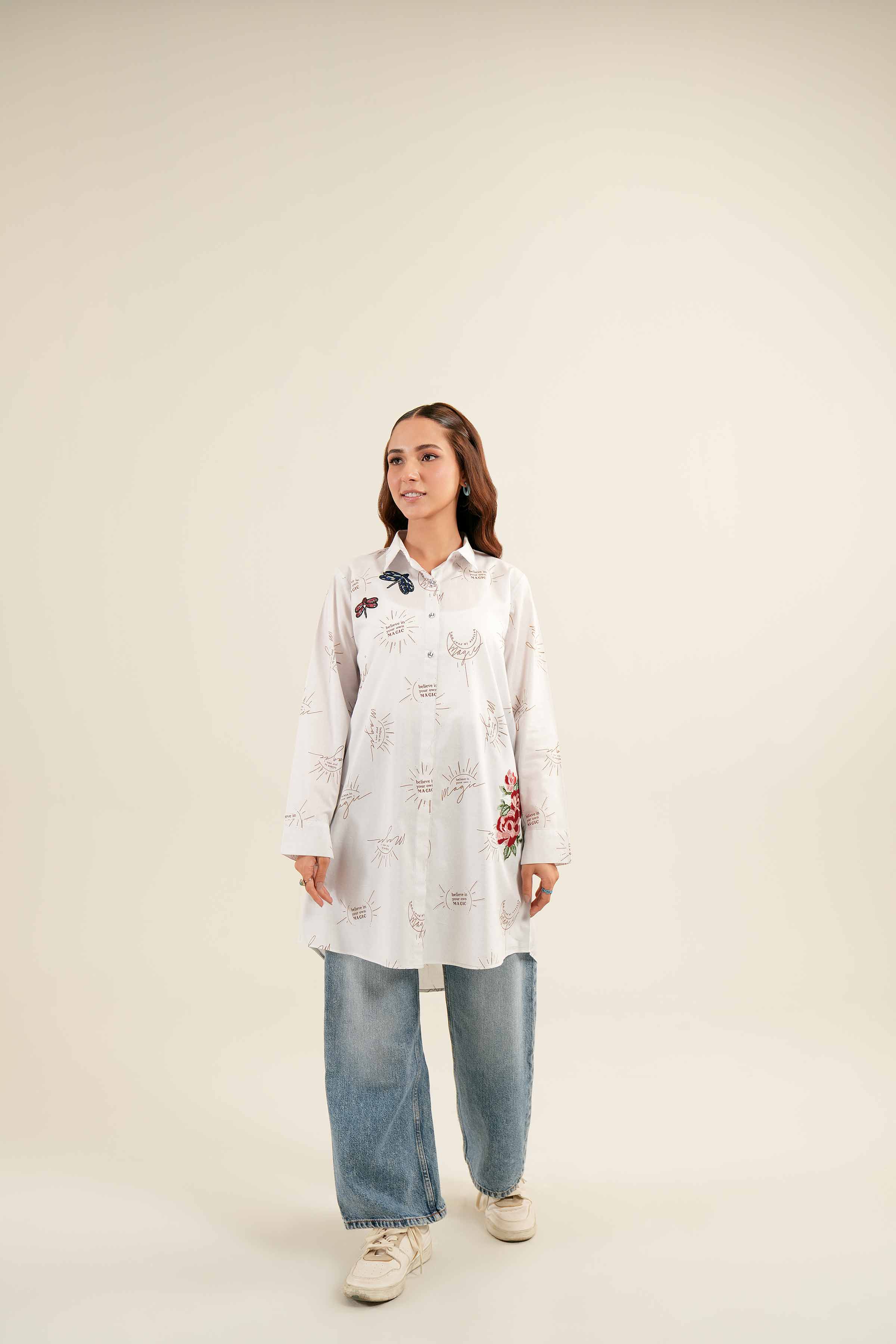 Printed Embroidered Tunic - PS24-334