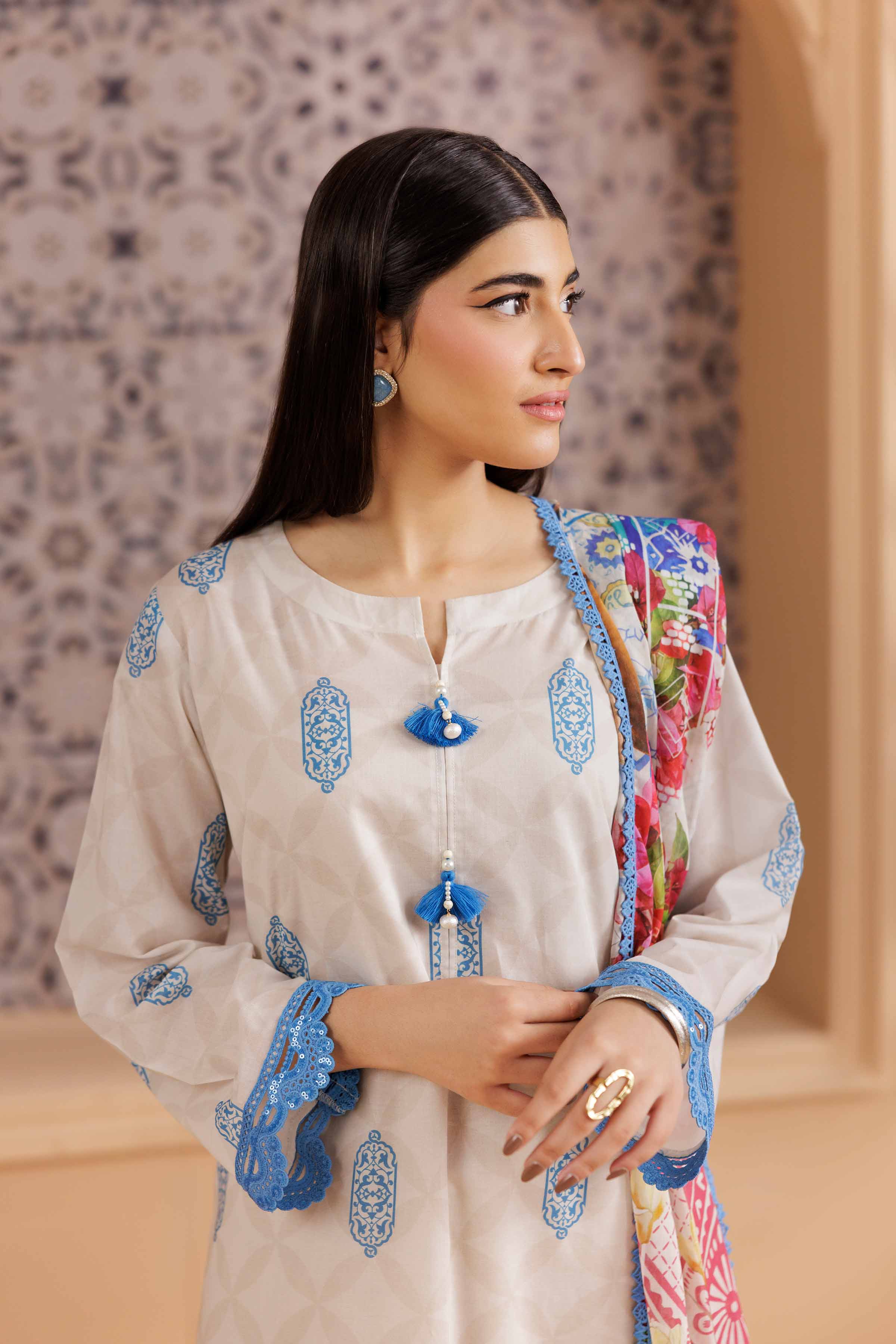 3 Piece - Printed Suit - PS25-117