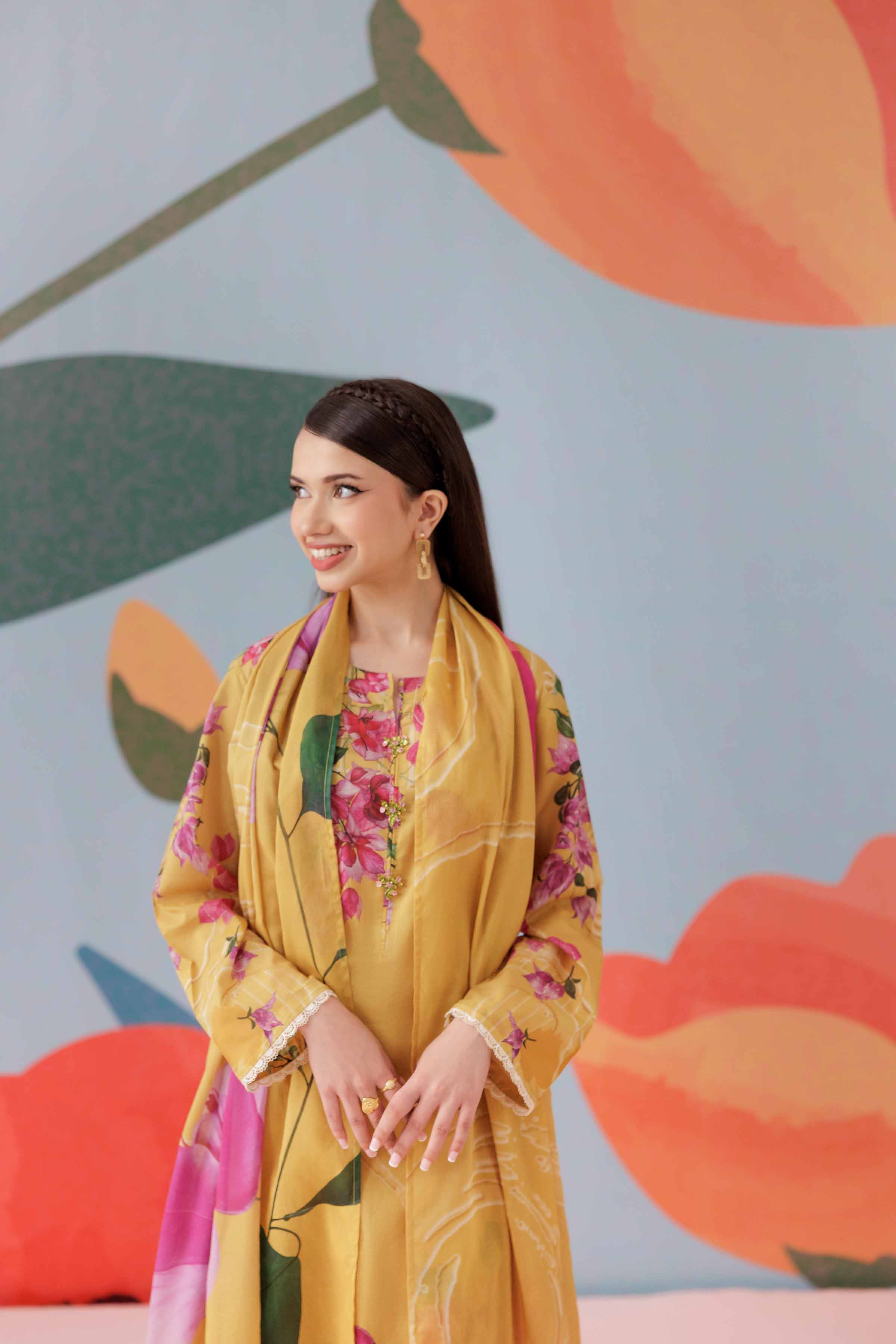 3 Piece - Printed Suit - PS25-133