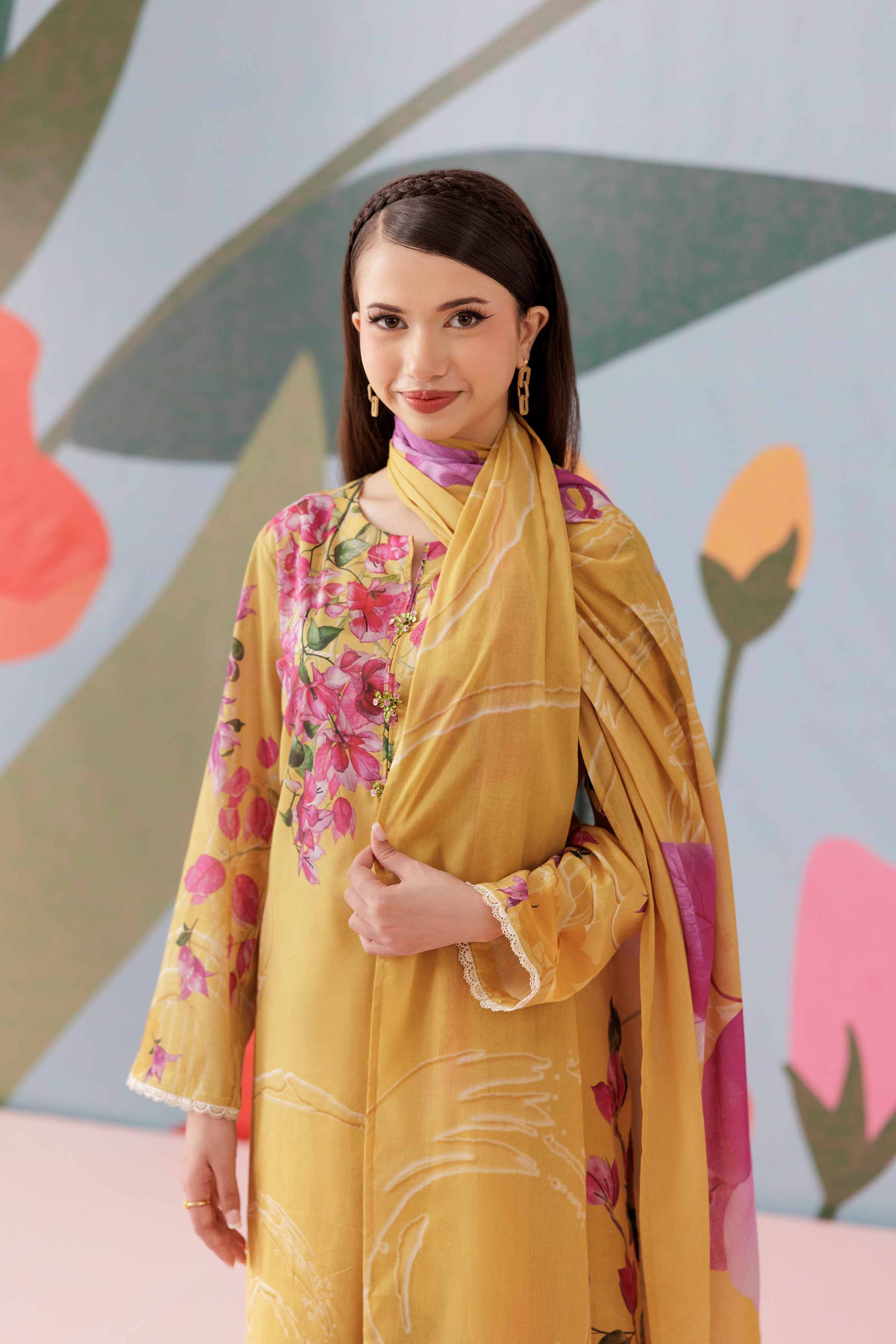 3 Piece - Printed Suit - PS25-133