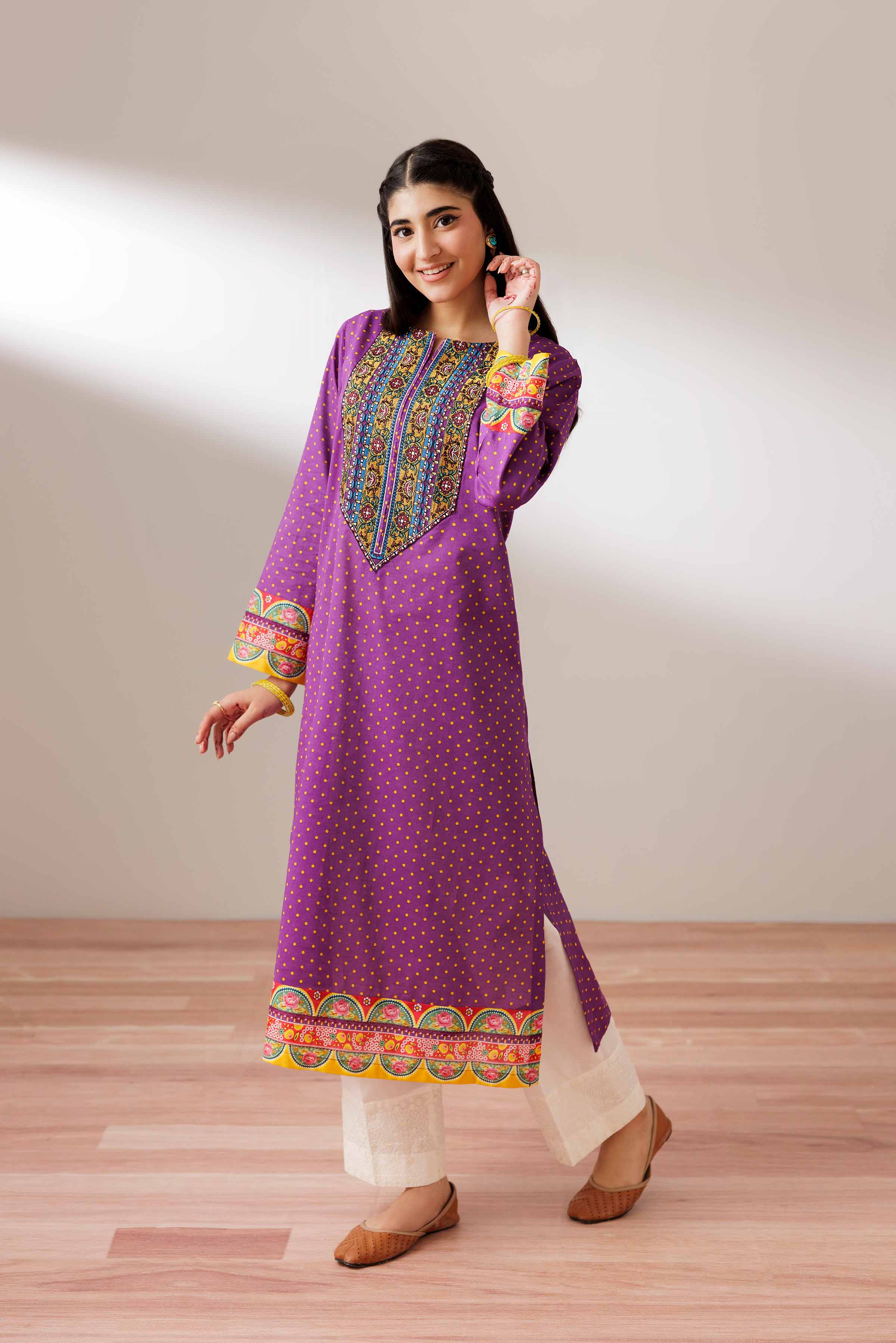 Printed Embroidered Shirt - PS25-200