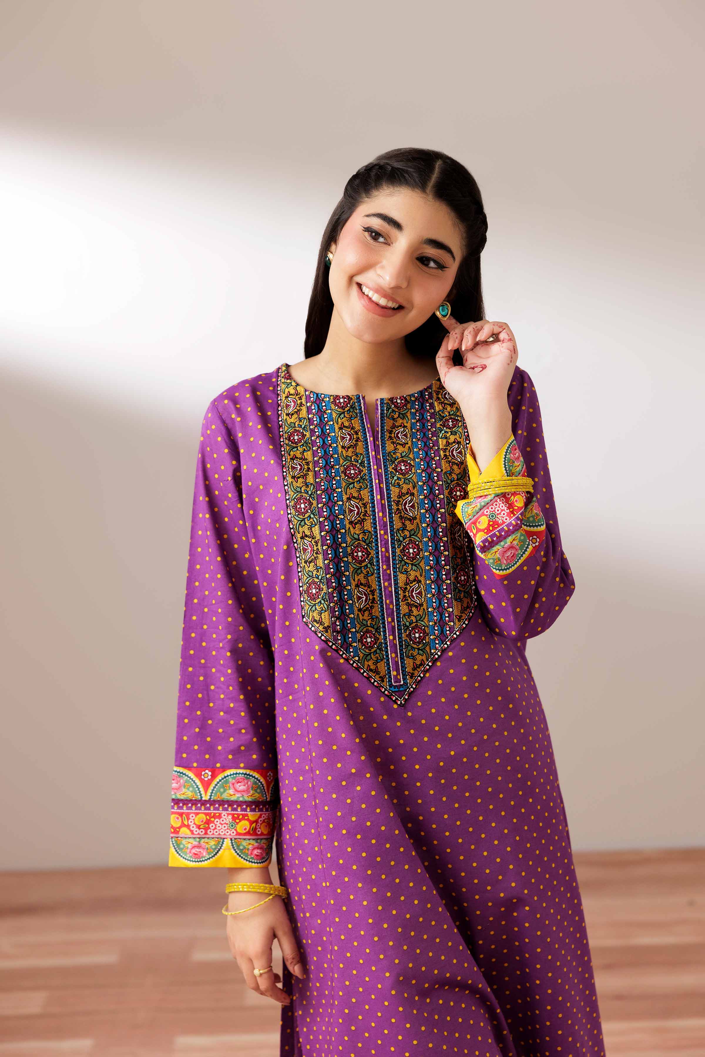 Printed Embroidered Shirt - PS25-200
