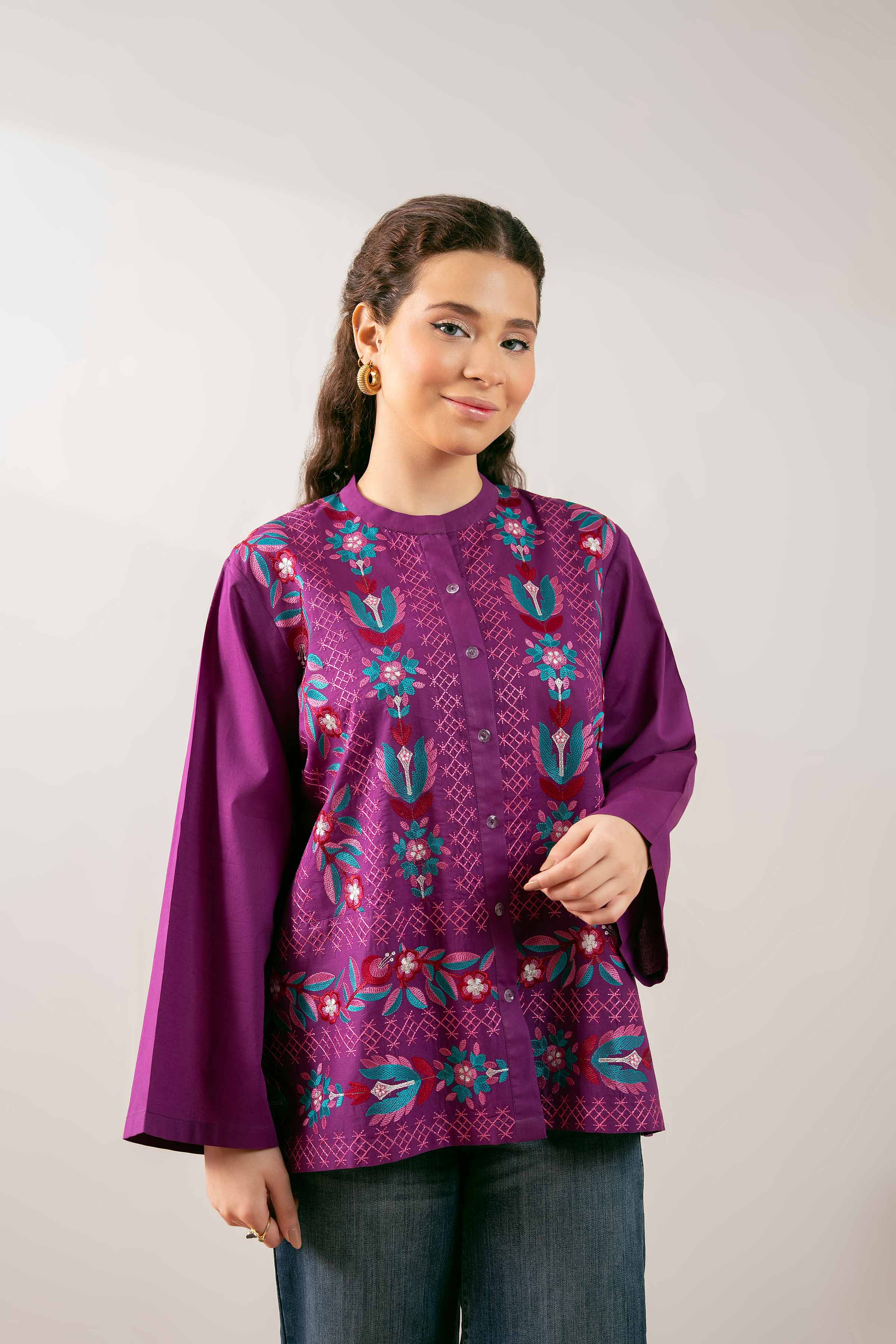 1 Piece - Embroidered Tunic - PS25-202 - for Women - Pret Collection | Nishat | Shop Online