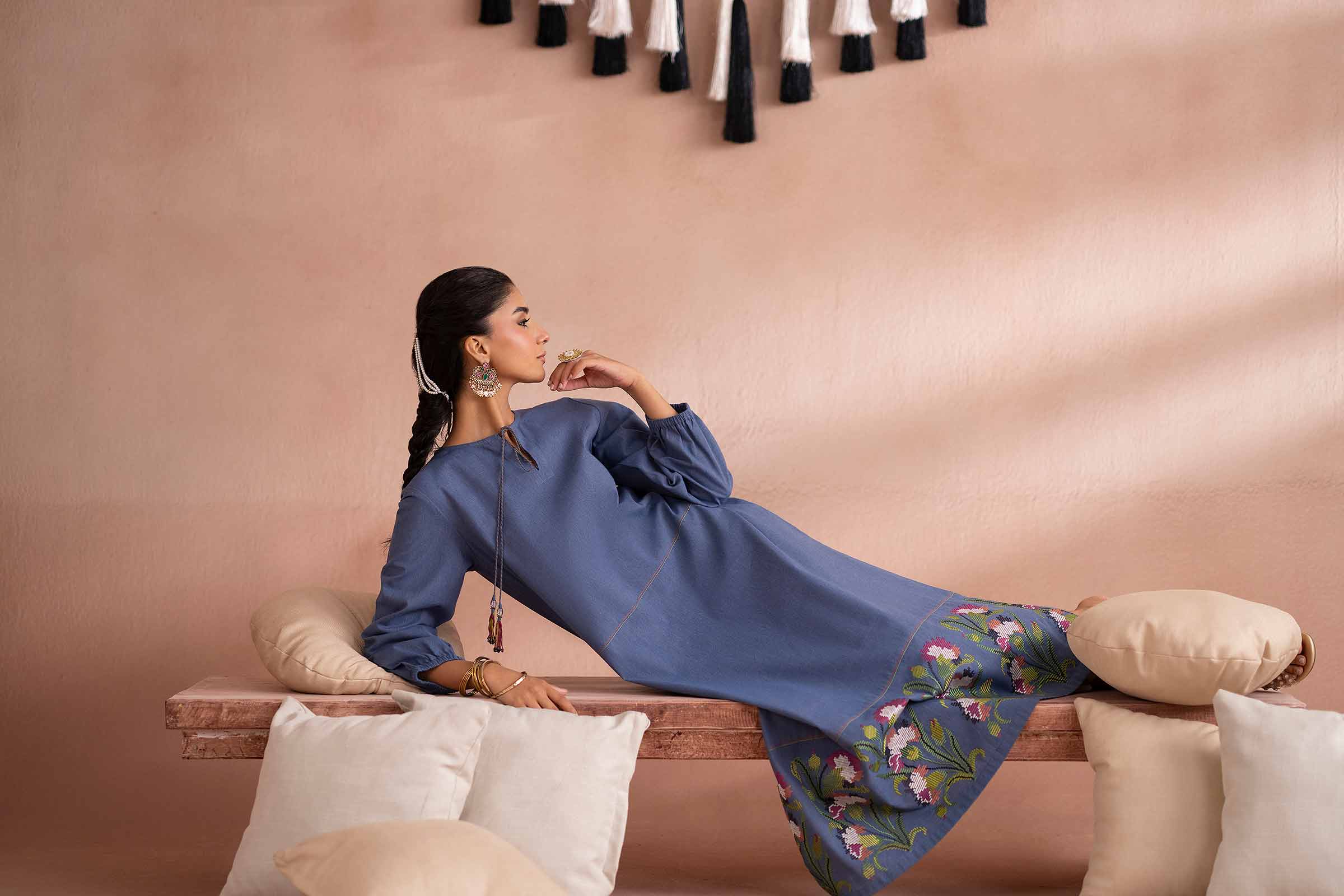 1 Piece - Embroidered Shirt - PS25-209 - for Women - Pret Collection | Nishat | Shop Online