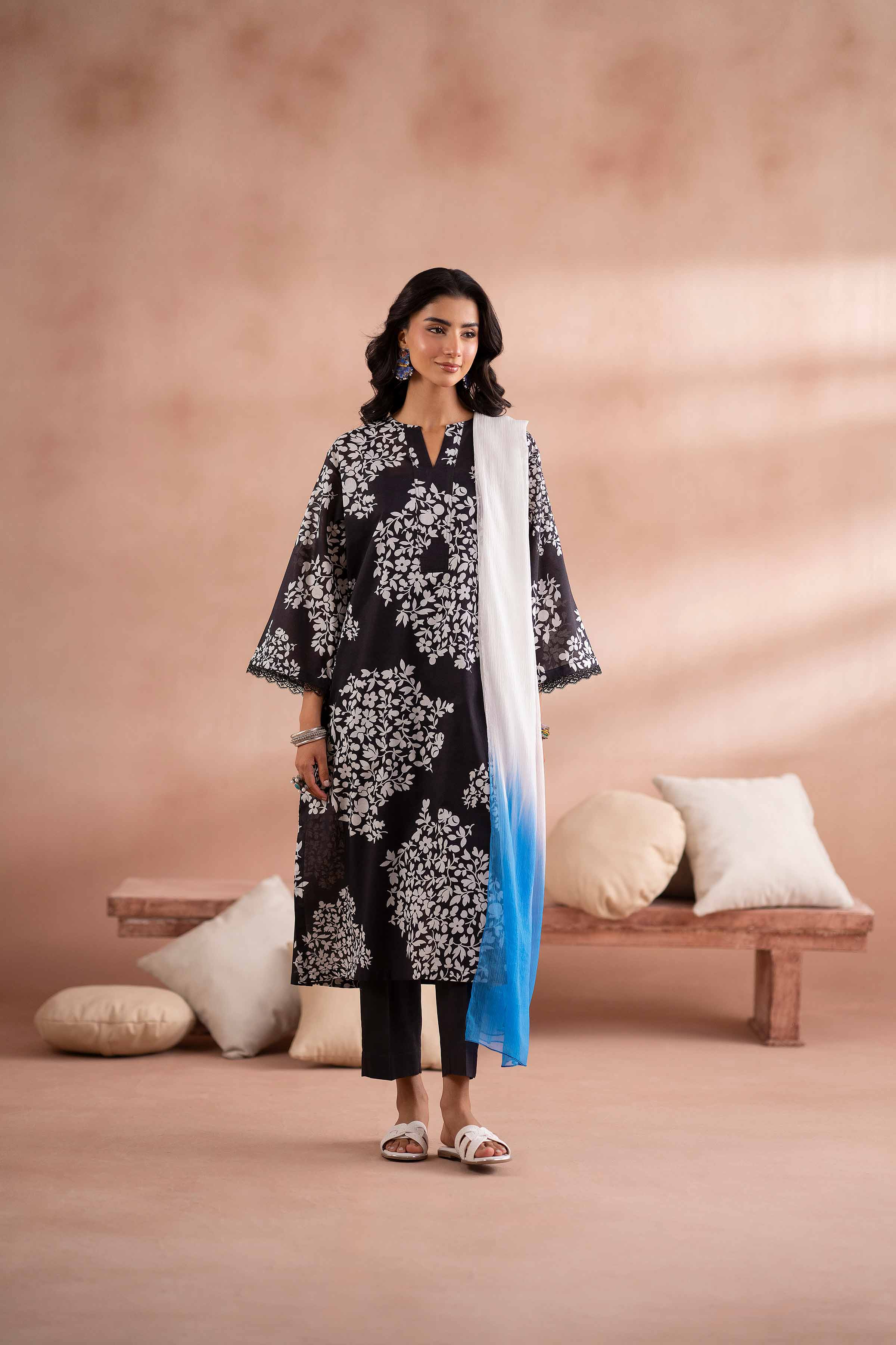 3 Piece - Printed Suit - PS25-251