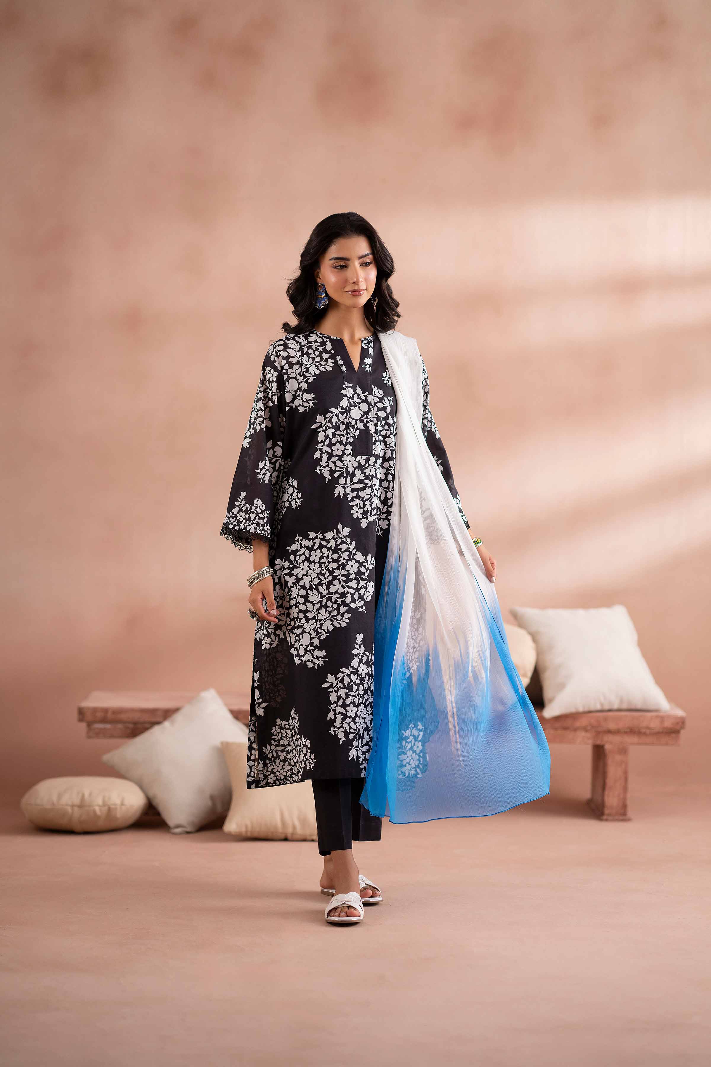 3 Piece - Printed Suit - PS25-251