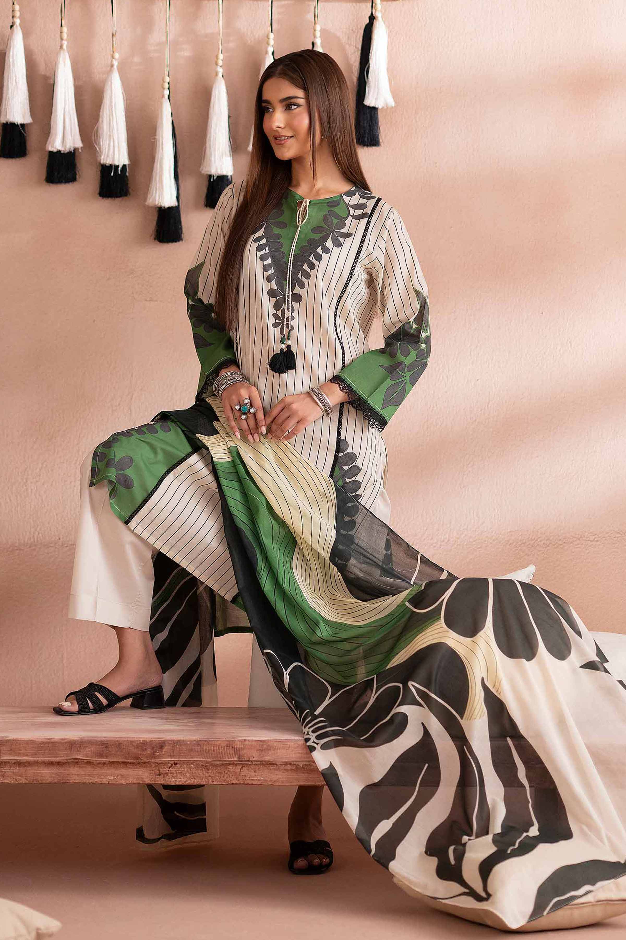 3 Piece - Printed Suit - PS25-255