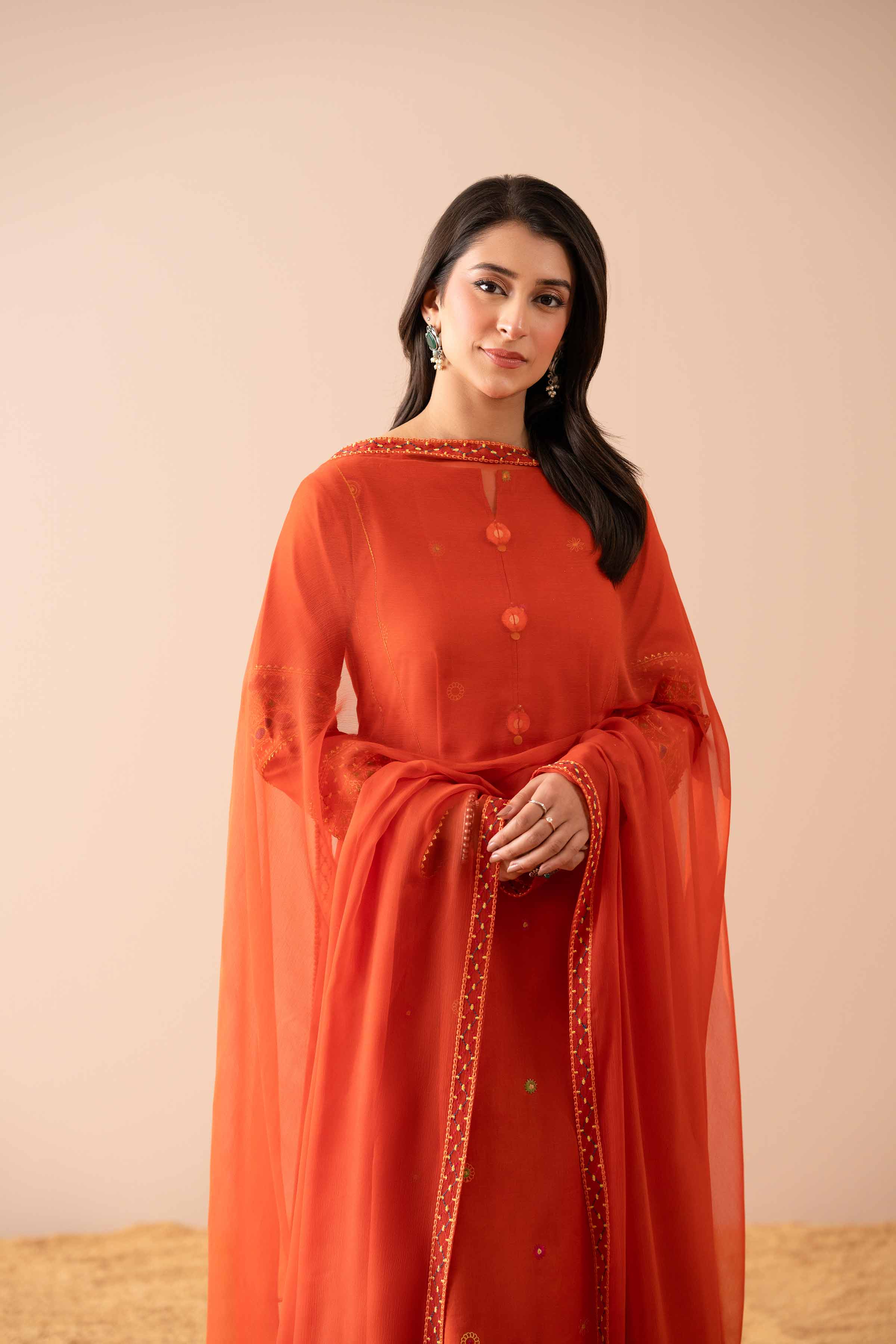 3 Piece - Embroidered Suit - PS25-42