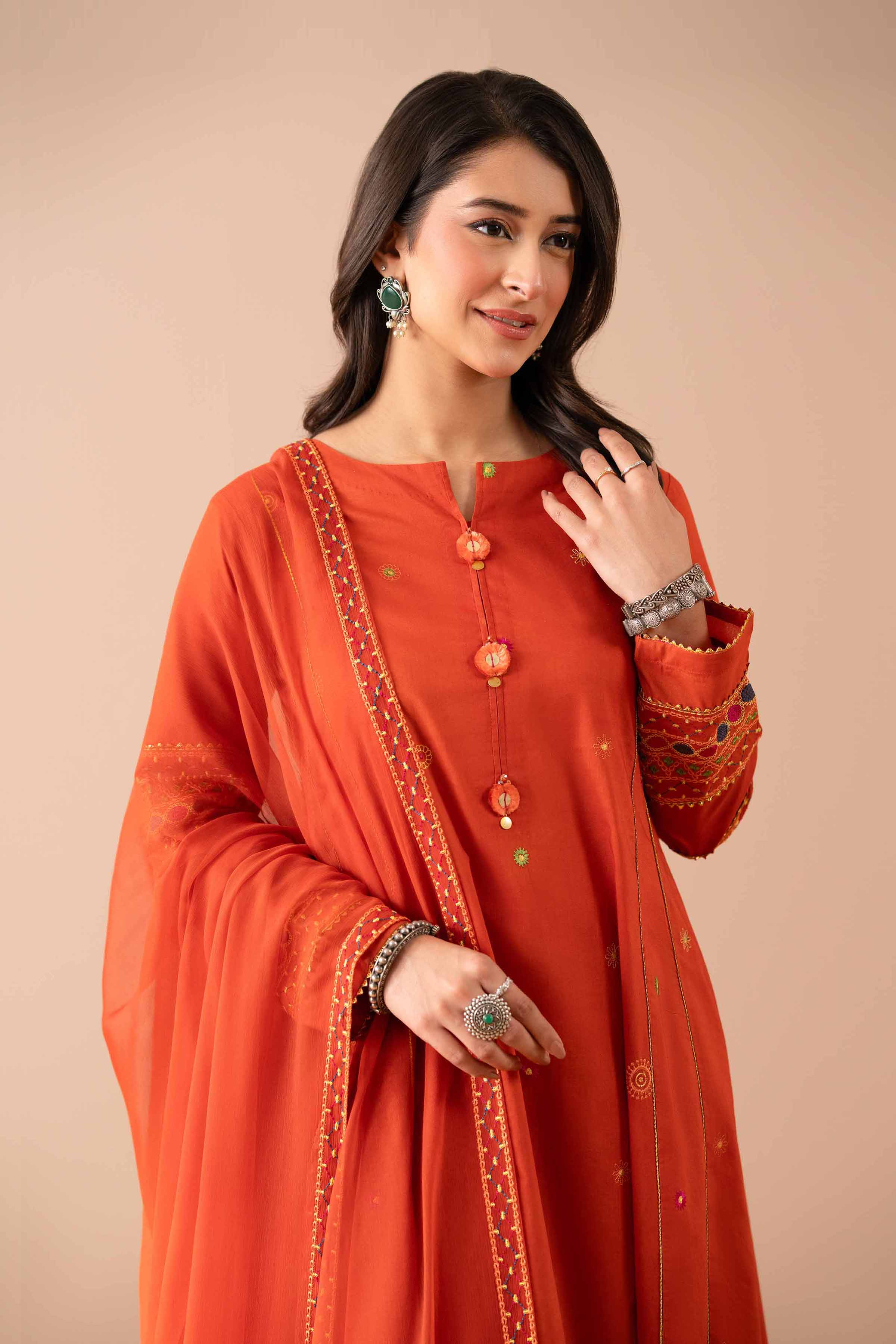 3 Piece - Embroidered Suit - PS25-42