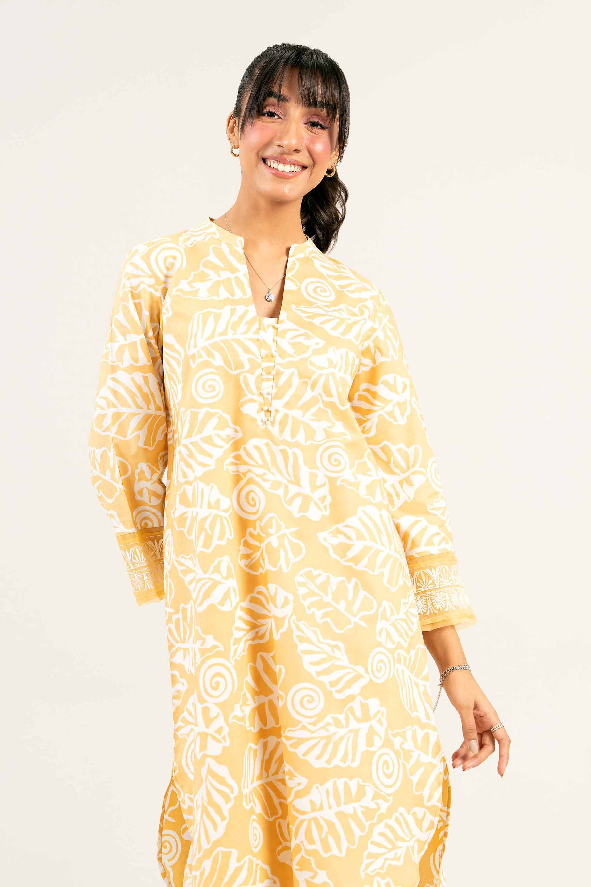 2 Piece - Printed Embroidered Suit - PS25-43
