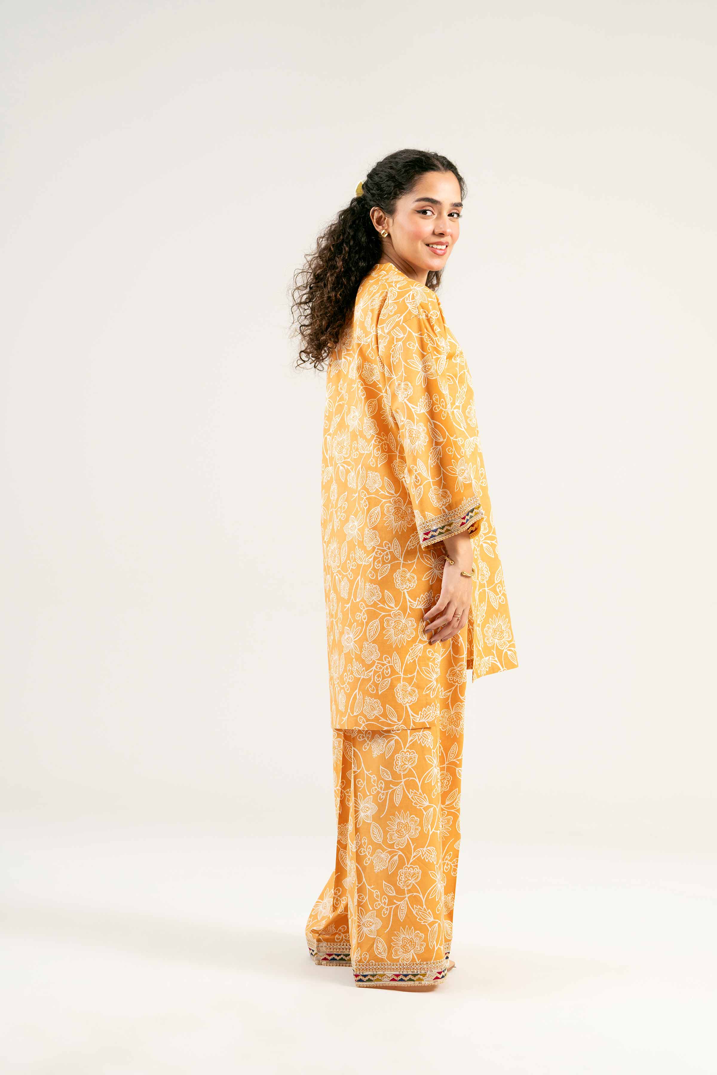 2 Piece - Printed Embroidered Suit - PS25-52