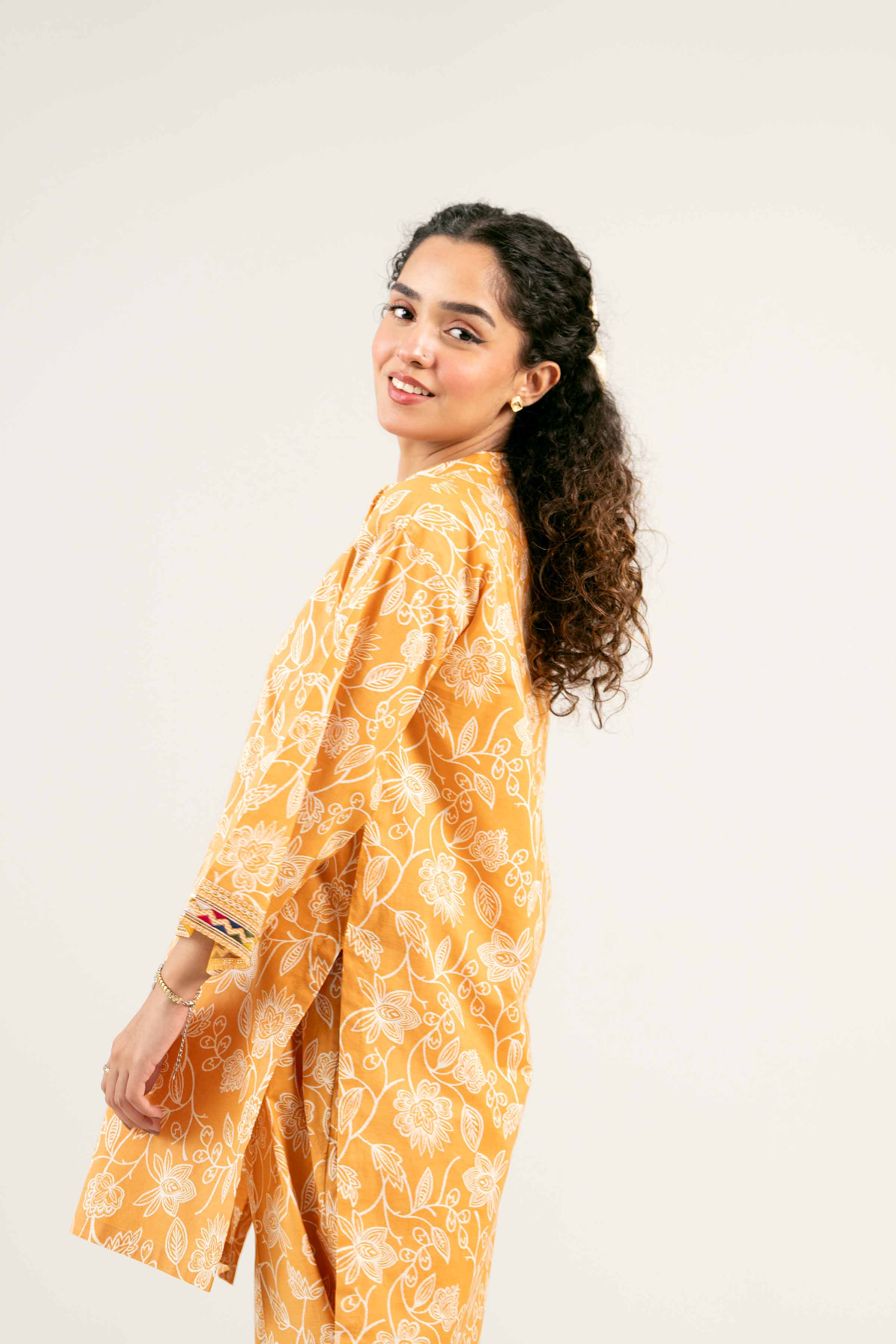 2 Piece - Printed Embroidered Suit - PS25-52