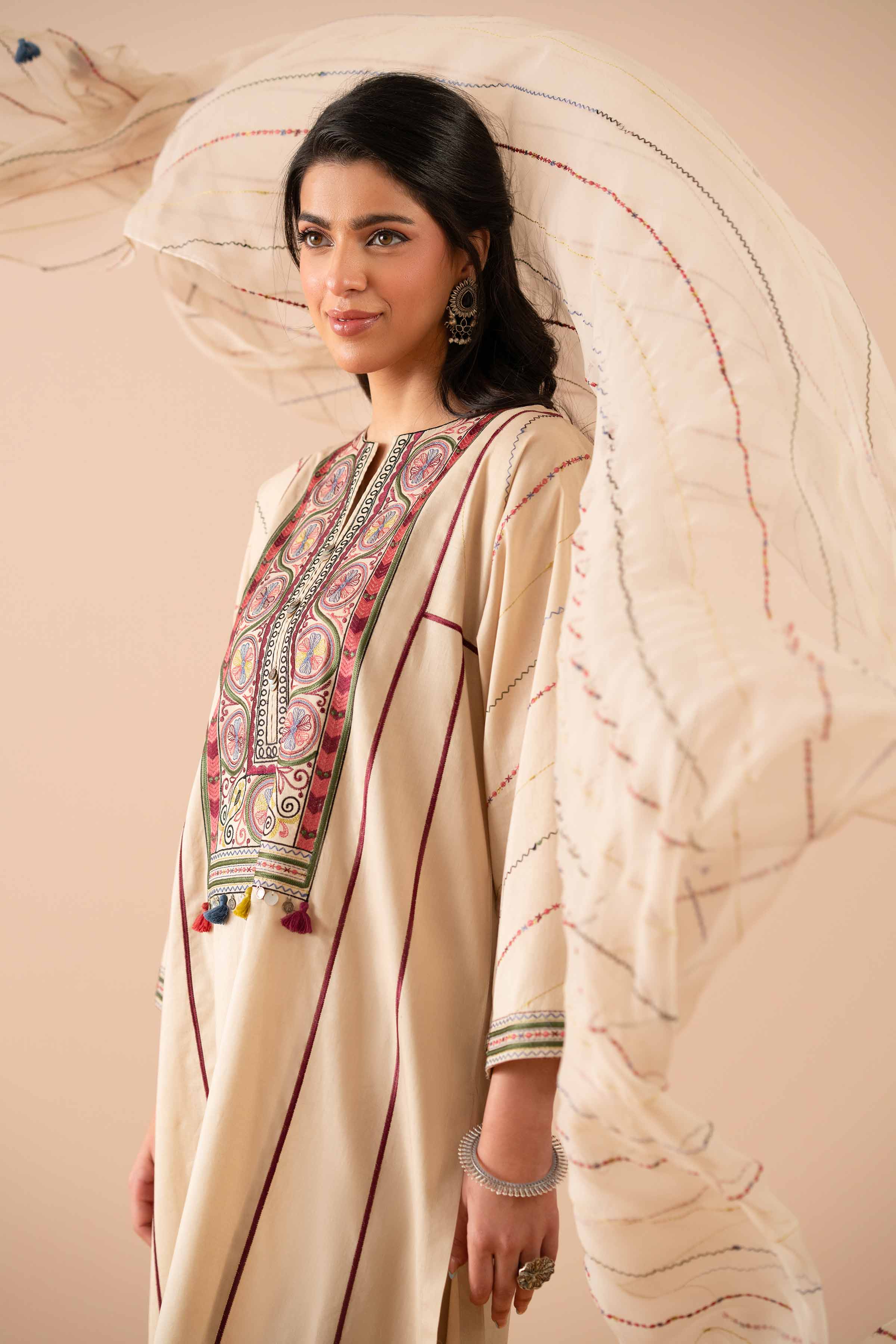 3 Piece - Embroidered Suit - PS25-60