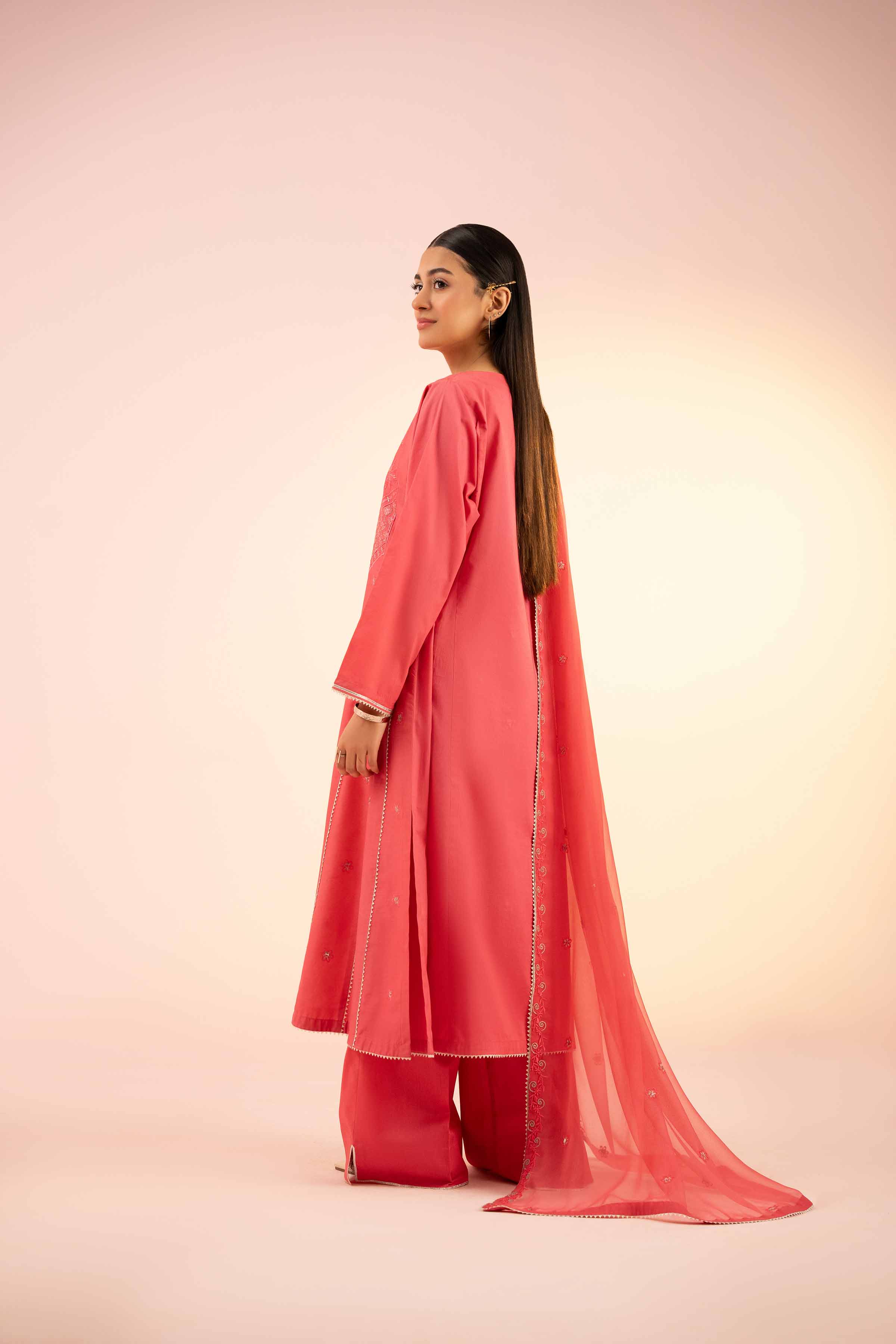 3 Piece - Embroidered Suit - PS25-64