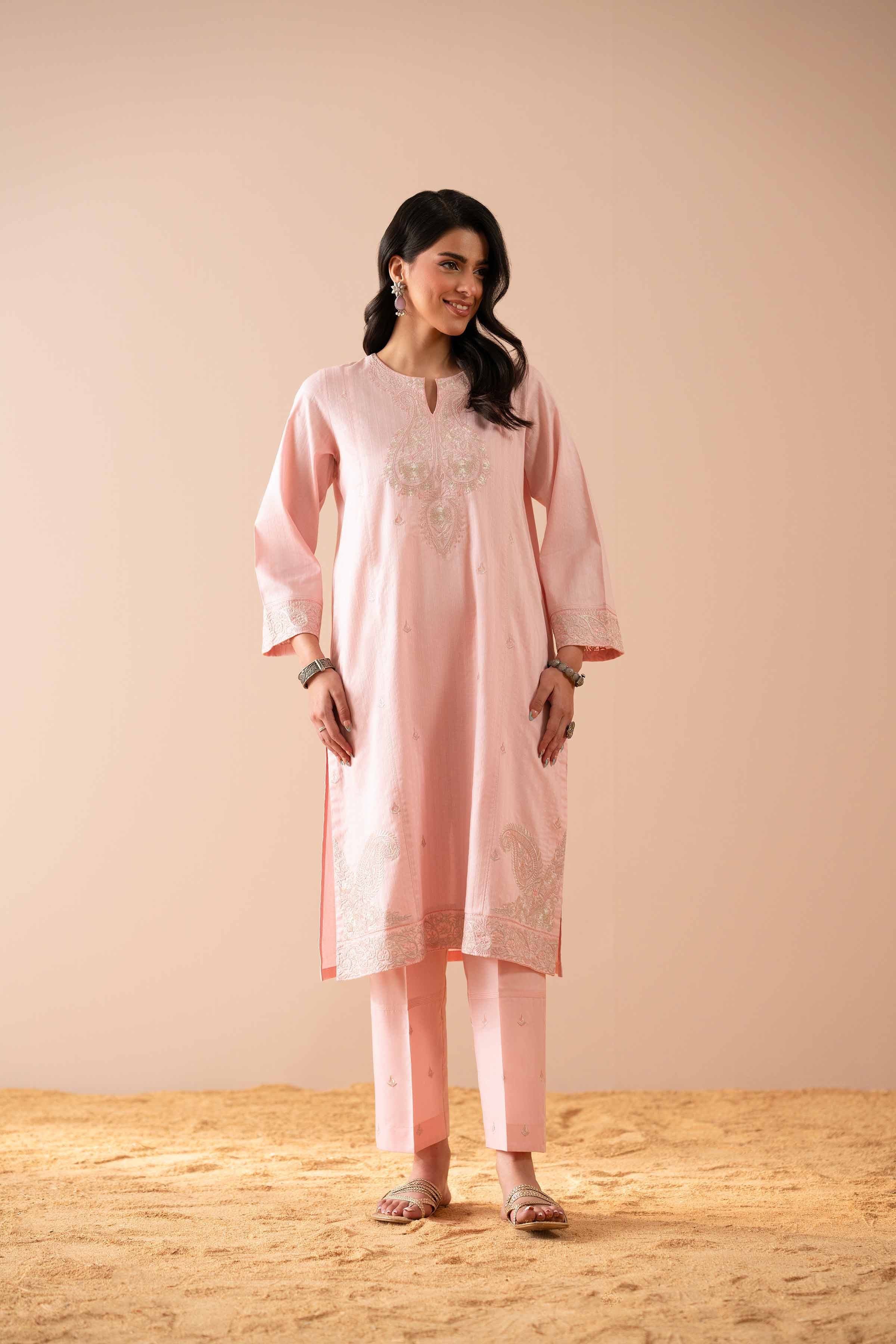 2 Piece - Embroidered Suit - PS25-70