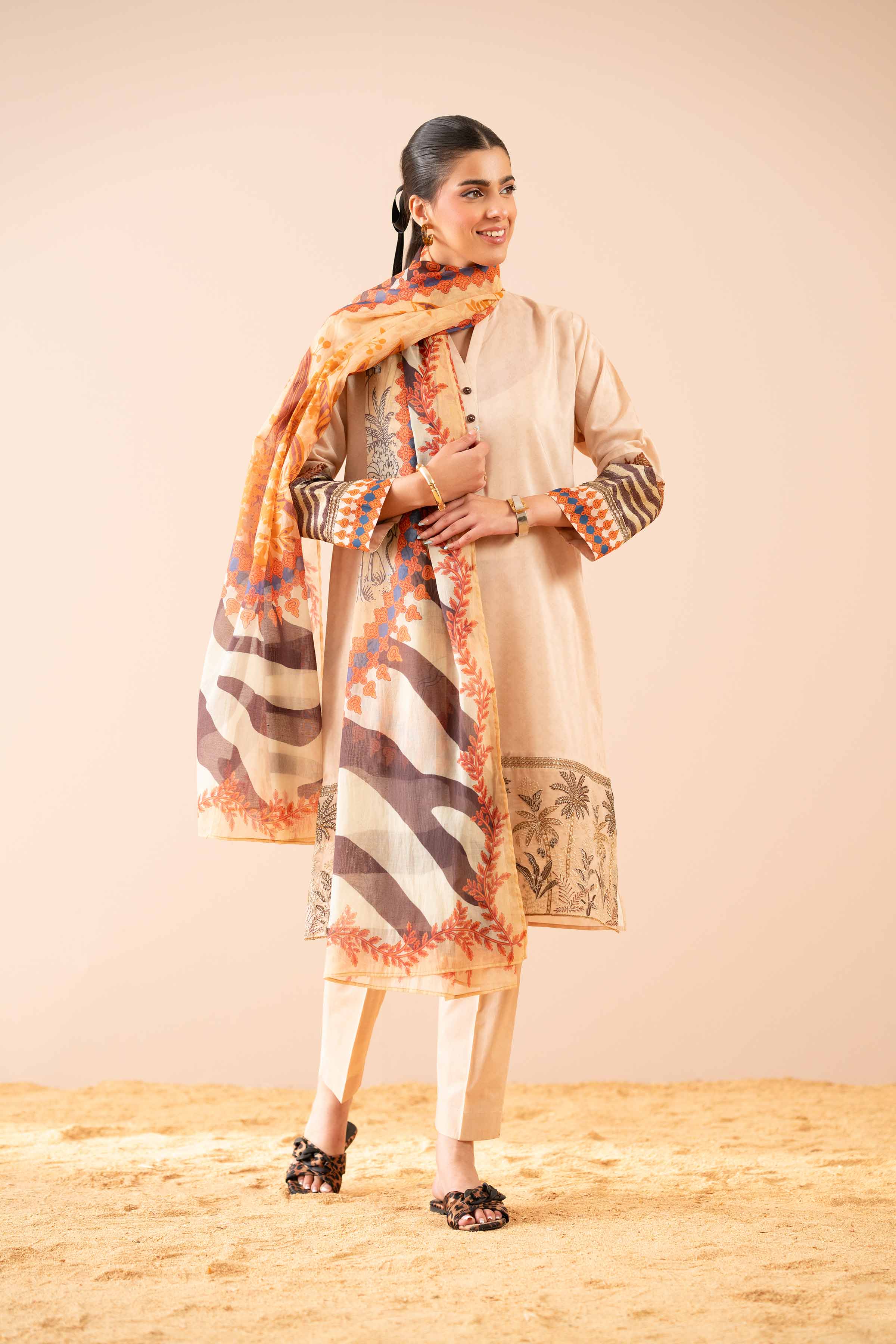 3 Piece - Embroidered Suit - PS25-77