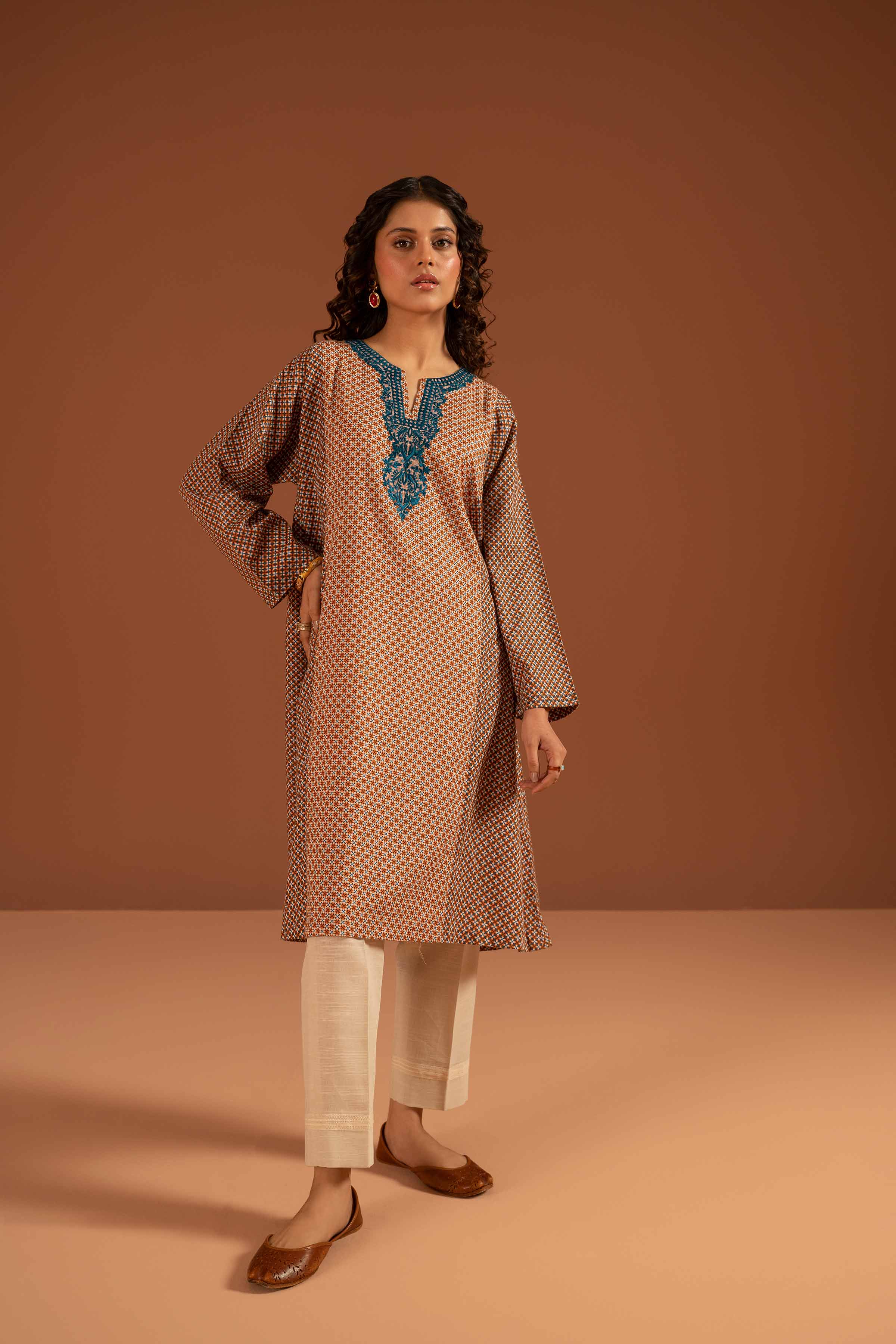 Printed Embroidered Shirt - PW23-168