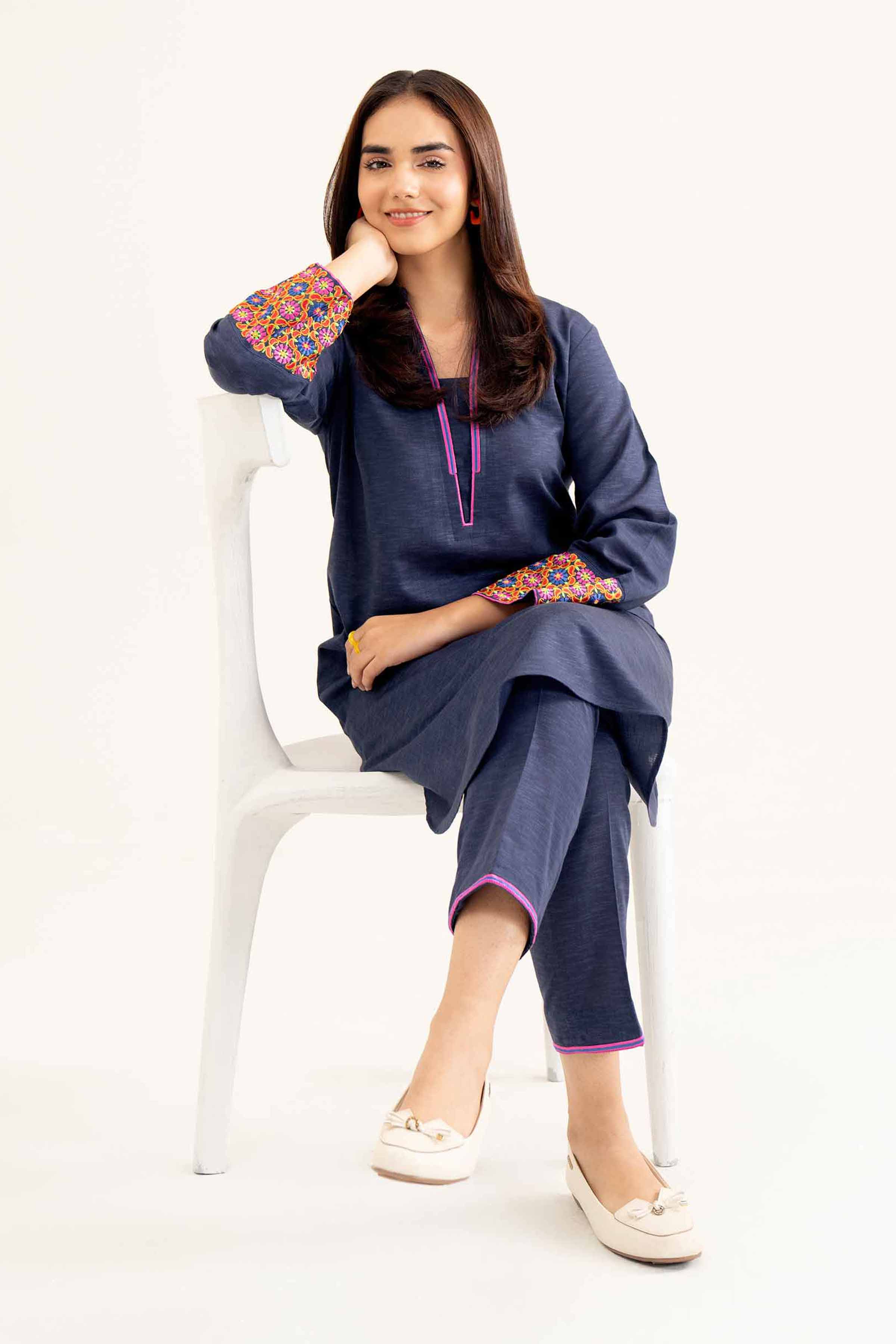 2 Piece - Embroidered Suit - PW24-105
