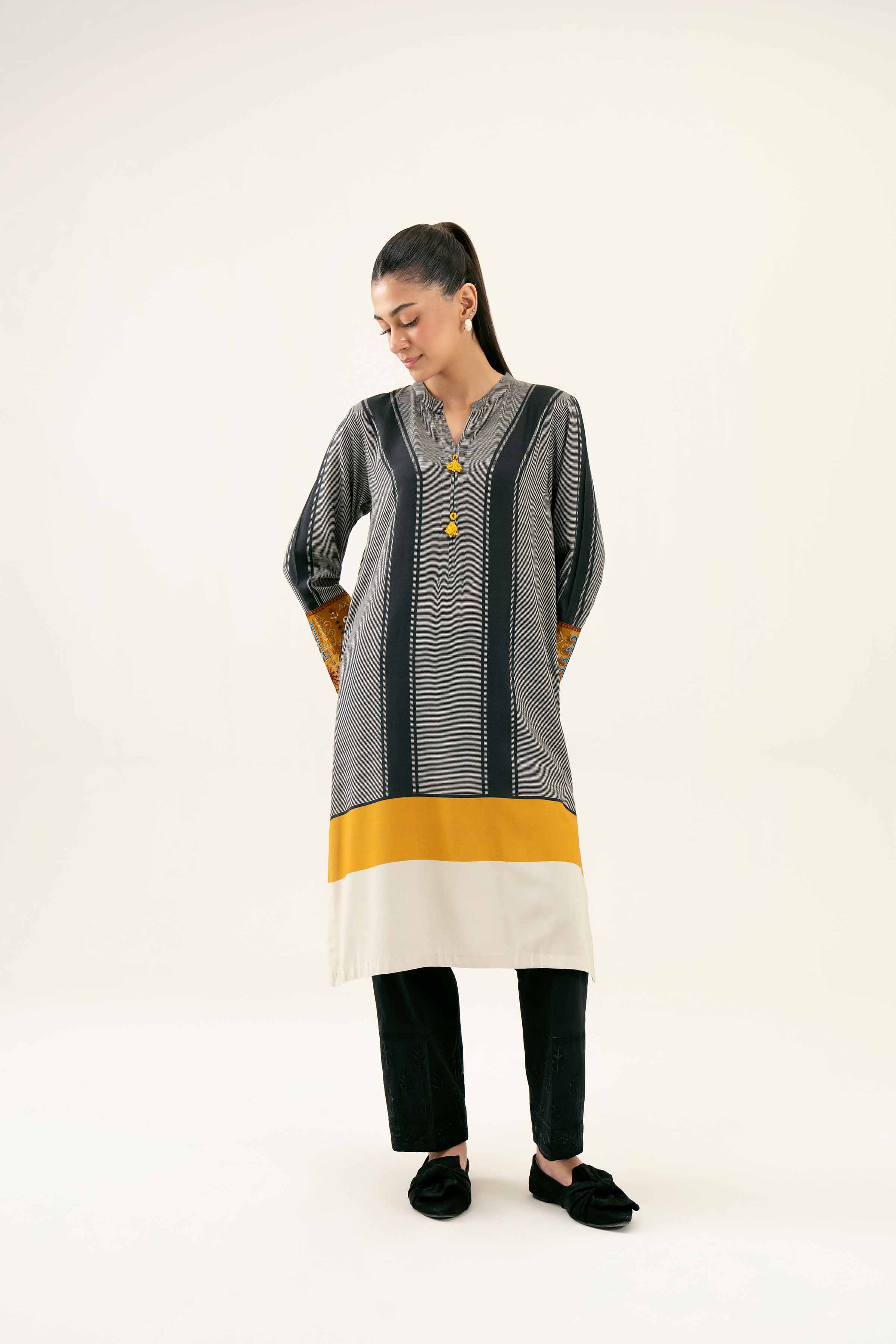 Printed Embroidered Shirt - PW24-117