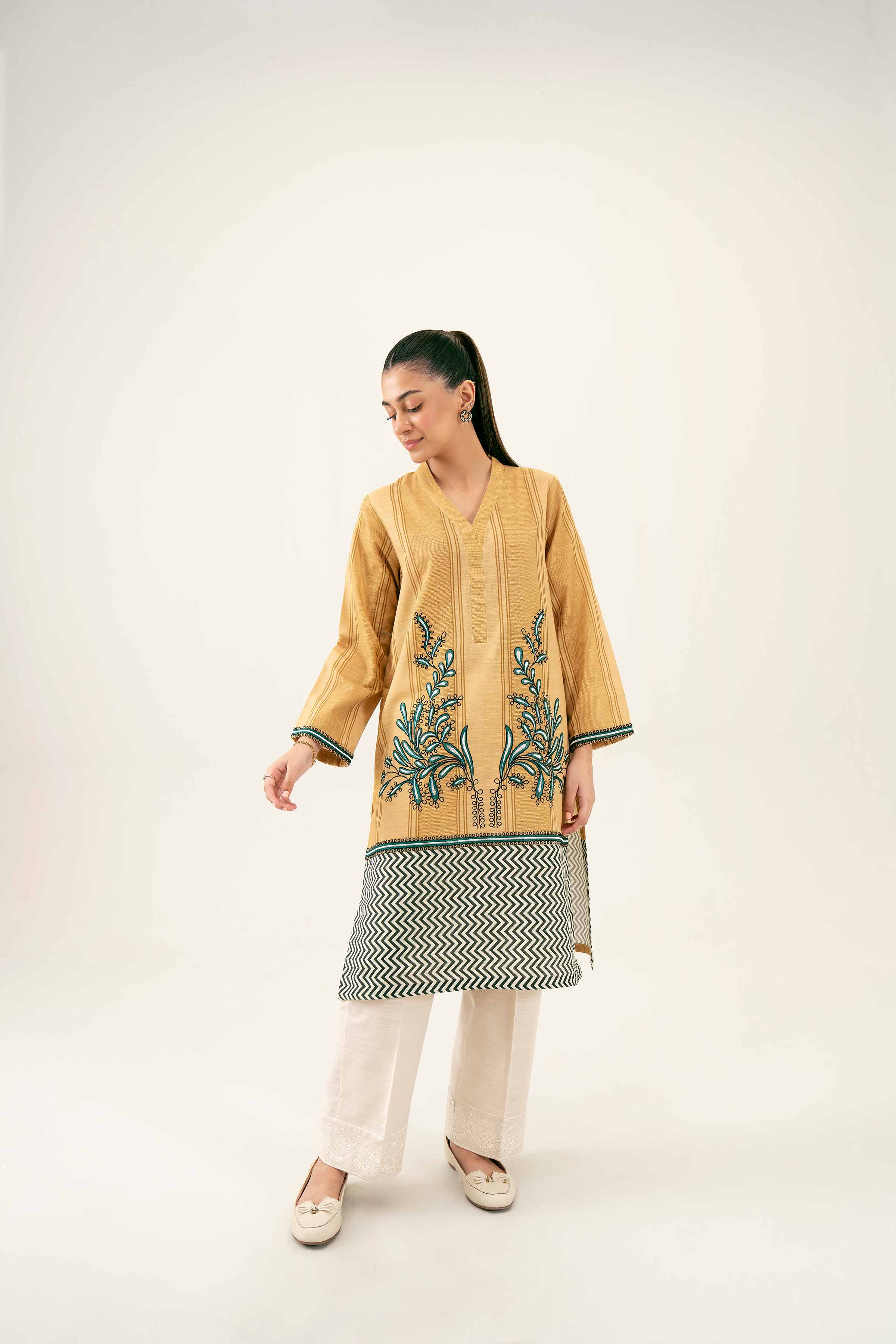 Printed Embroidered Shirt - PW24-119