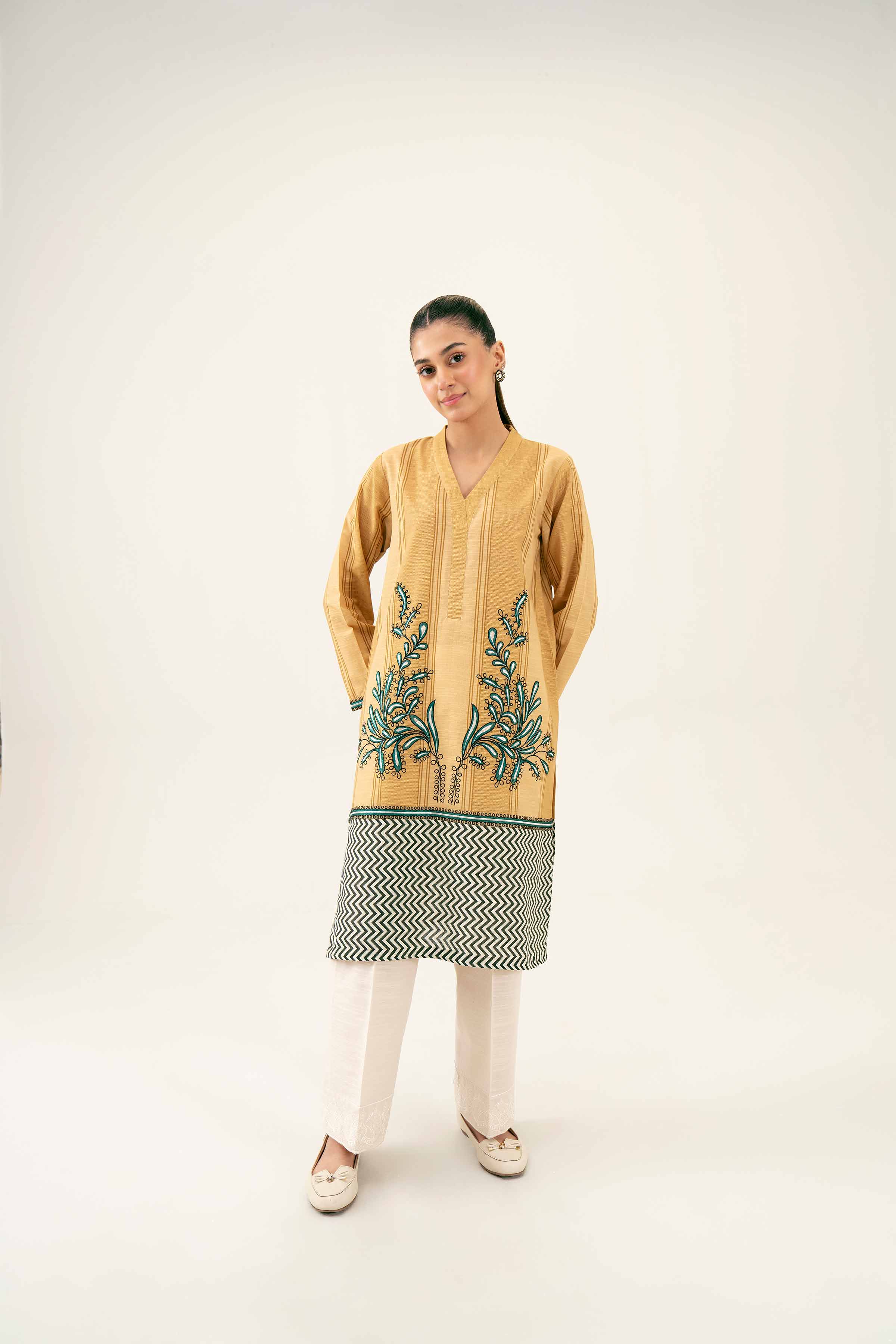 Printed Embroidered Shirt - PW24-119