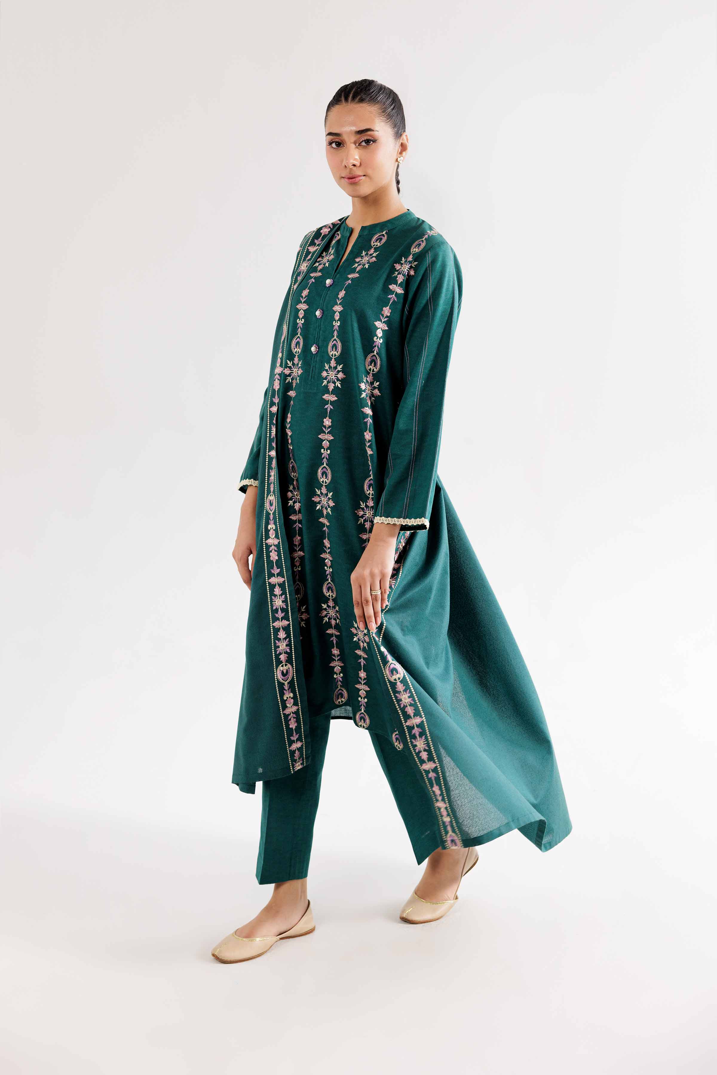 3 Piece - Embroidered Suit - PW24-147