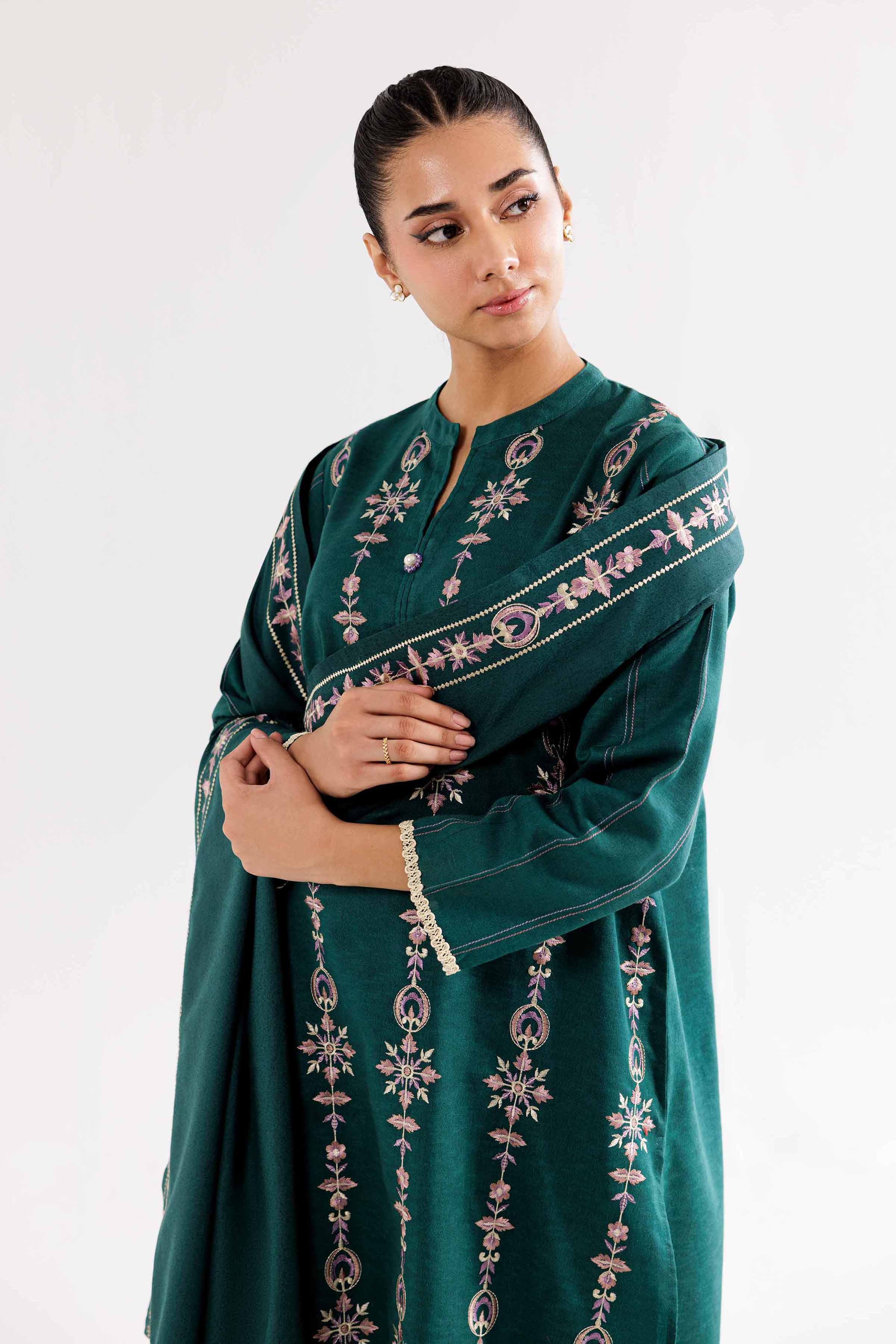 3 Piece - Embroidered Suit - PW24-147