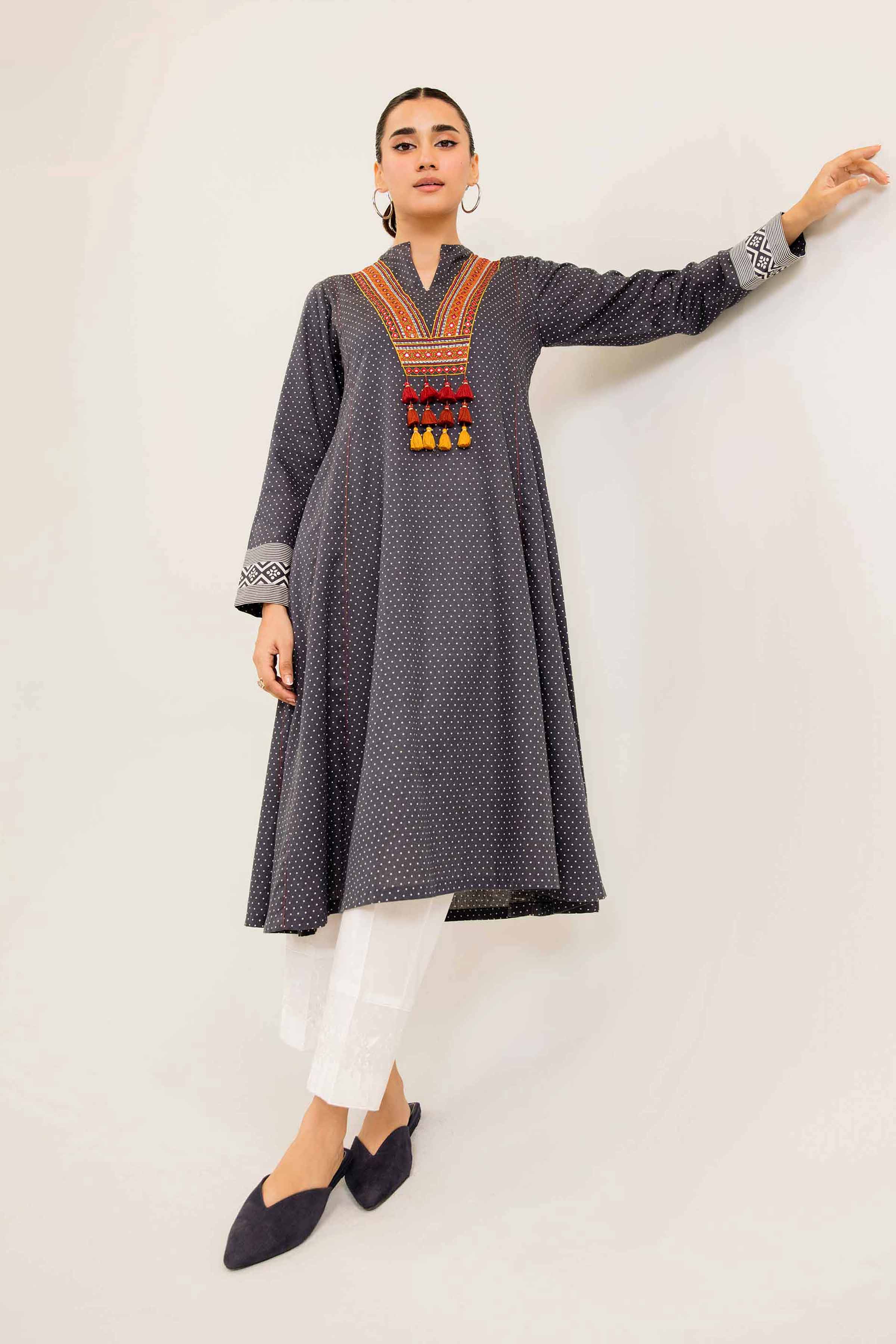 Printed Embroidered Shirt - PW24-162